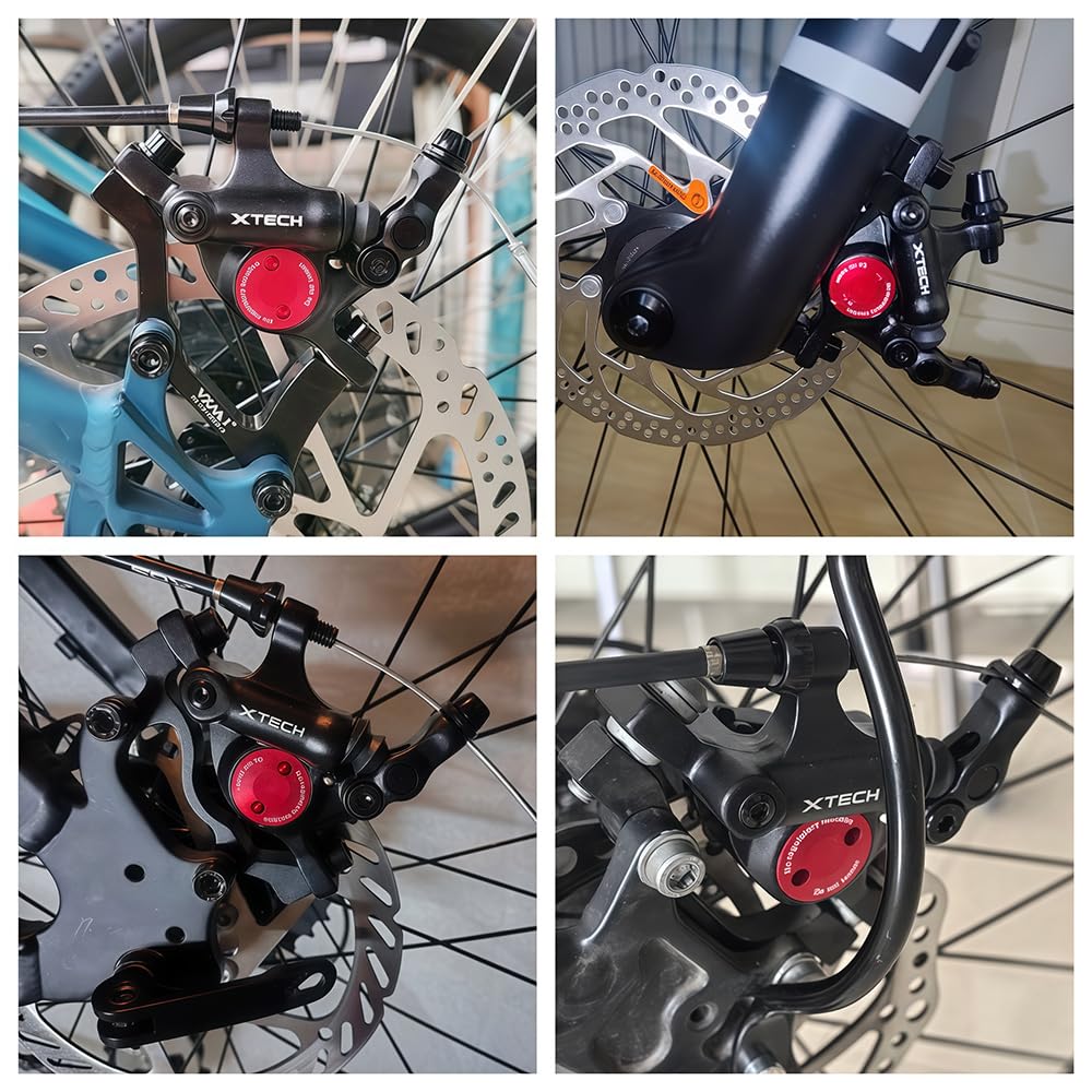 Étriers de Frein à Disque hydrauliques pour vélo, HB-100 Freins à Disque VTT Étrier Avant/arrière, Freins à Double Piston, pour vélos de Montagne, pliants et de Route