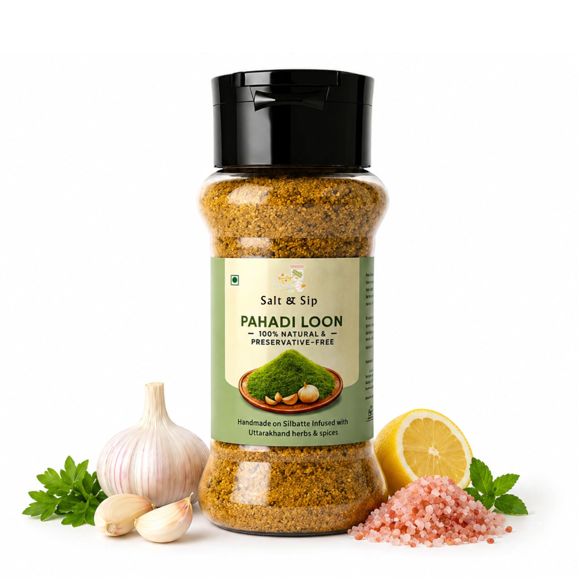 SALT & SIP - Uttrakhand Pahadi Namak | Handmade PAHADI LOON | Mix Flavored Salt (100 g)