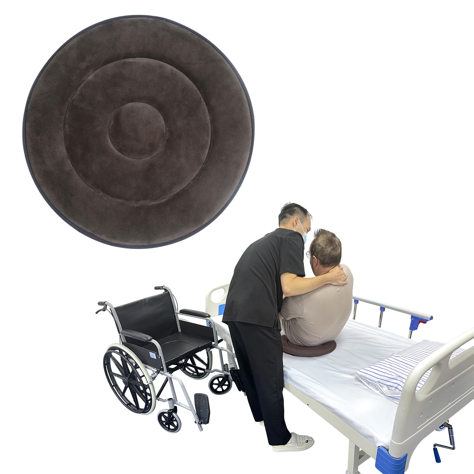 Ehucon Swivel Seat Cushion (40cmX40cm-Gray)