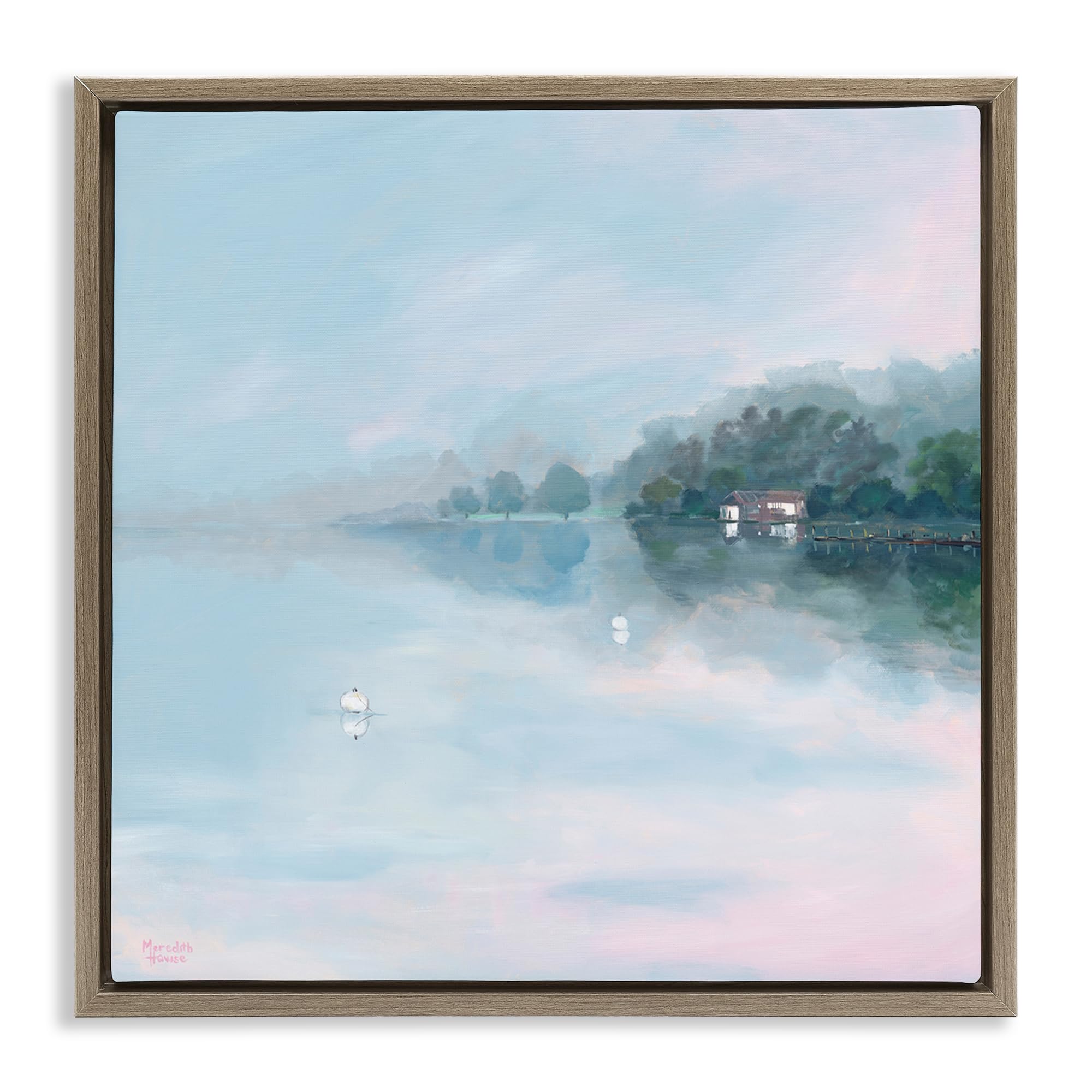 'Morning at Lake Windermere'| Floating Frame Canvas Art