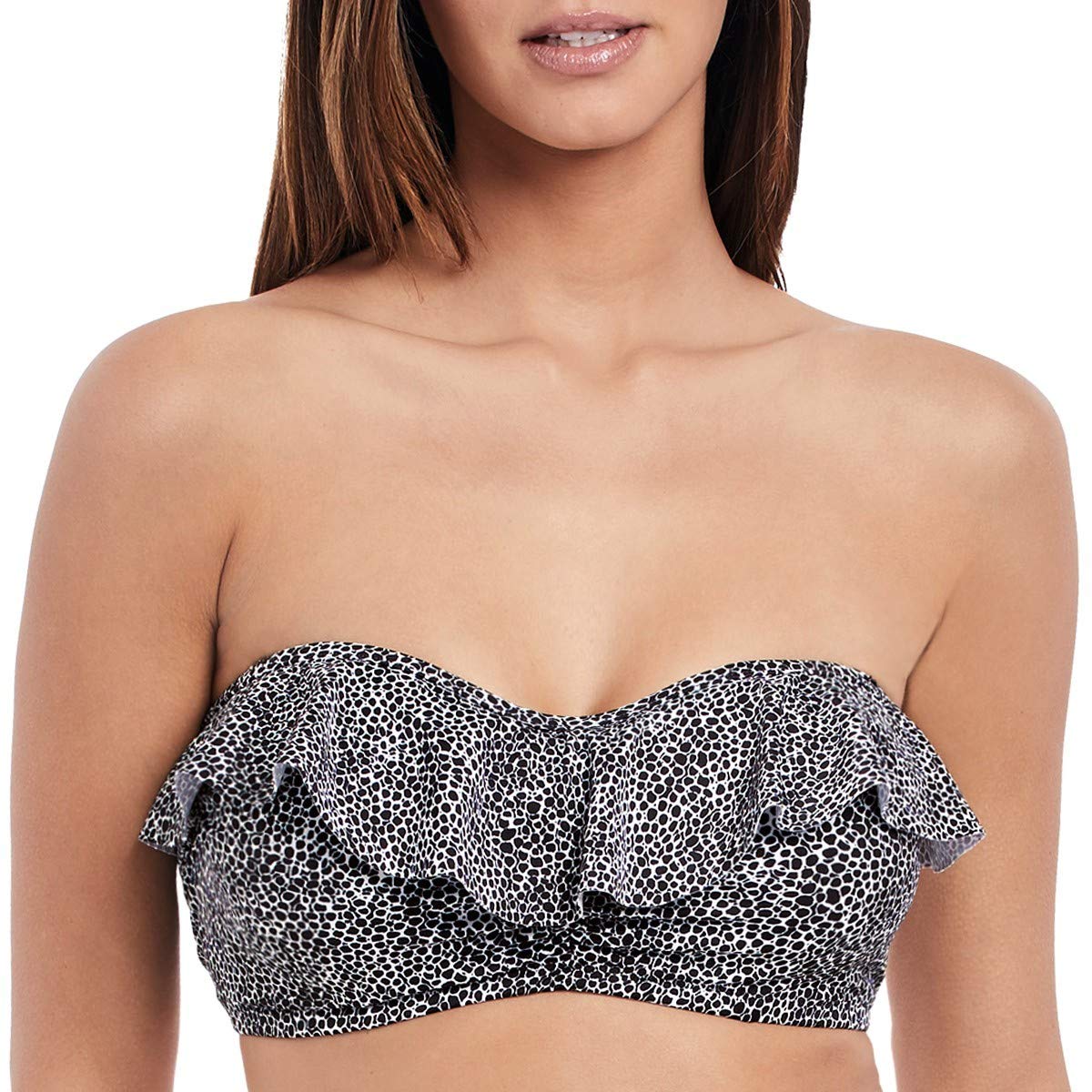 freyaWomen's Run Wild Retro Frill Padded Bandeau, Black, 32FF