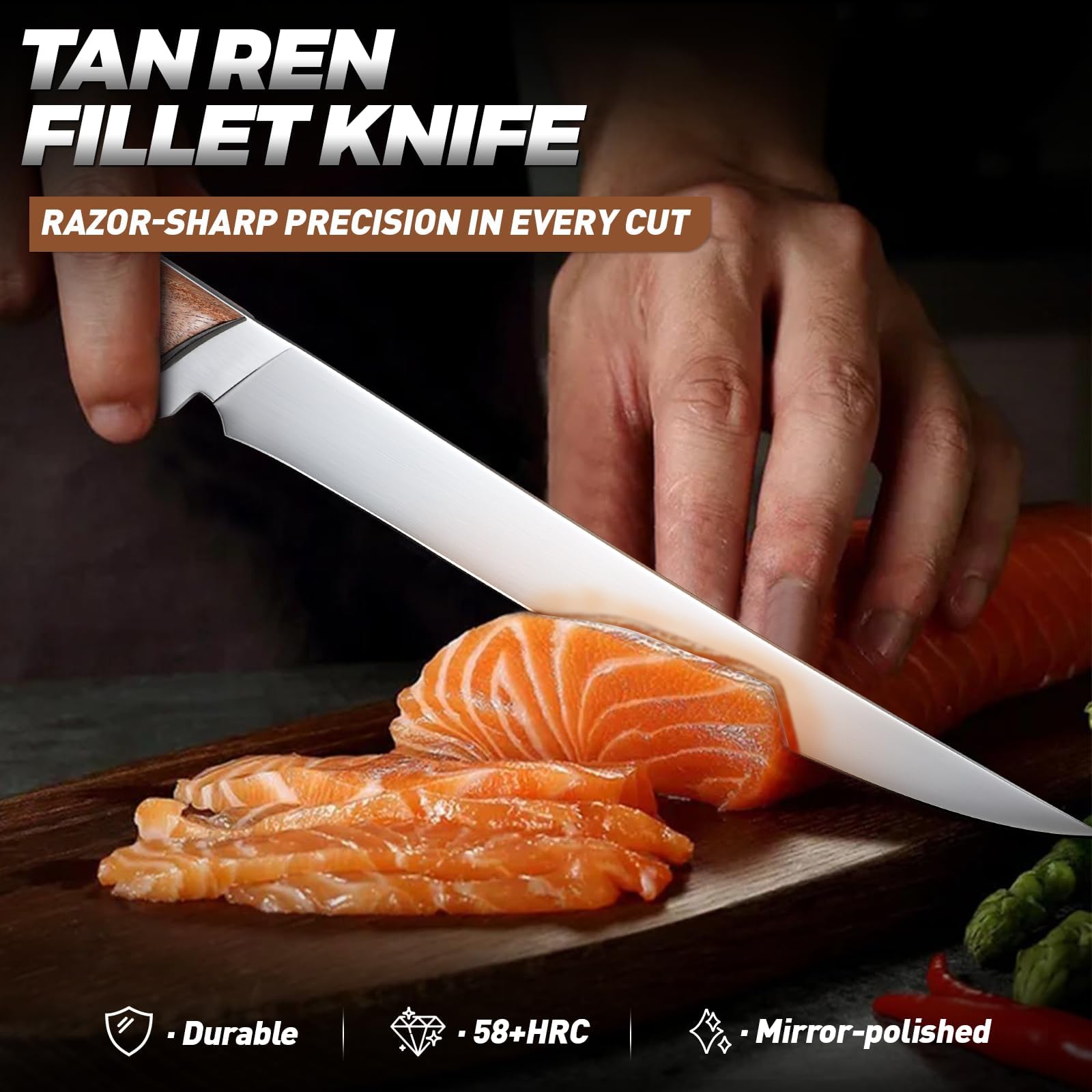 TAN REN Couteau à filet de cuisine