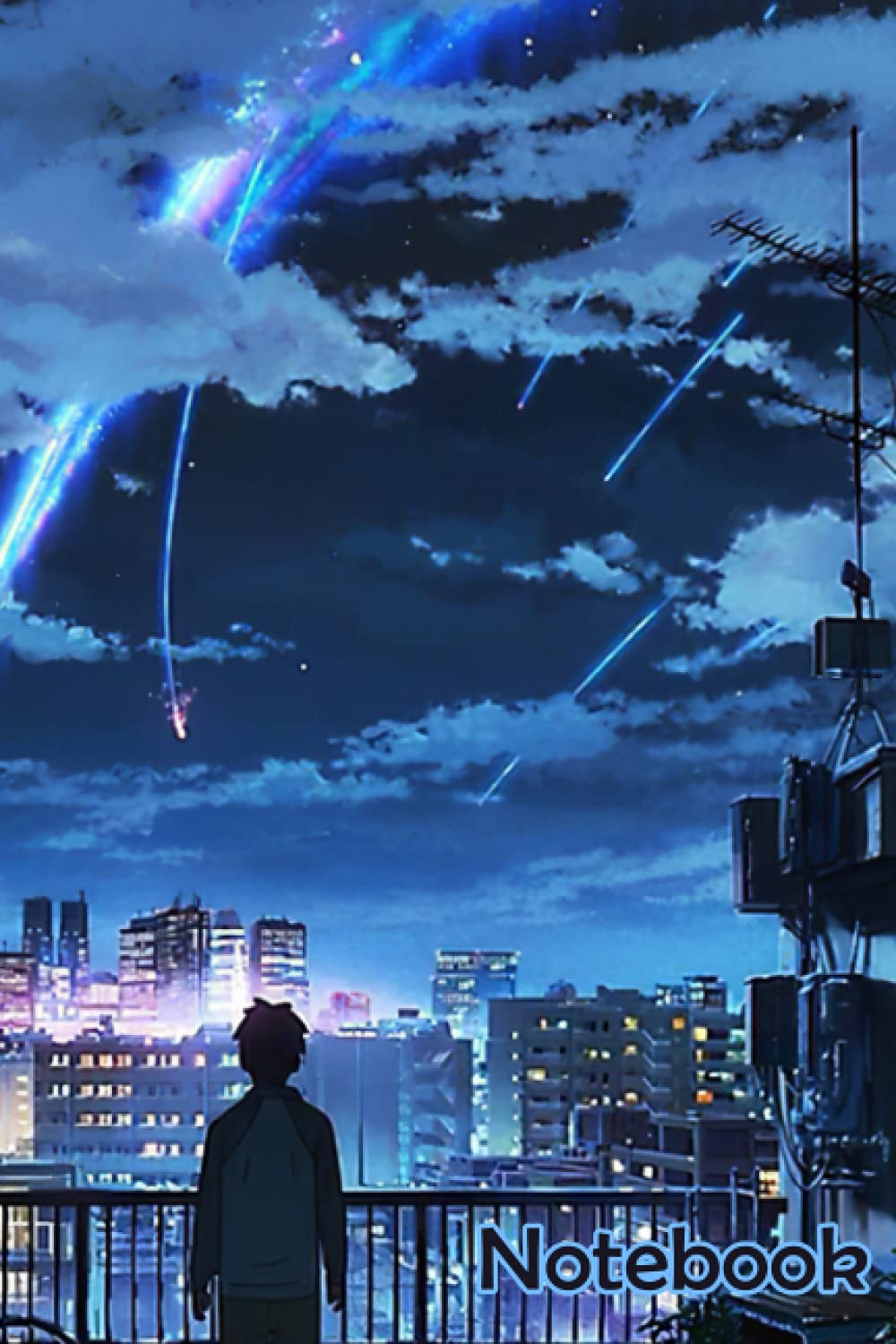 Anime Scenery Kimi No Na Wayour Name Notebook: - Letter Size 6 x 9 inches, 110 wide ruled pages