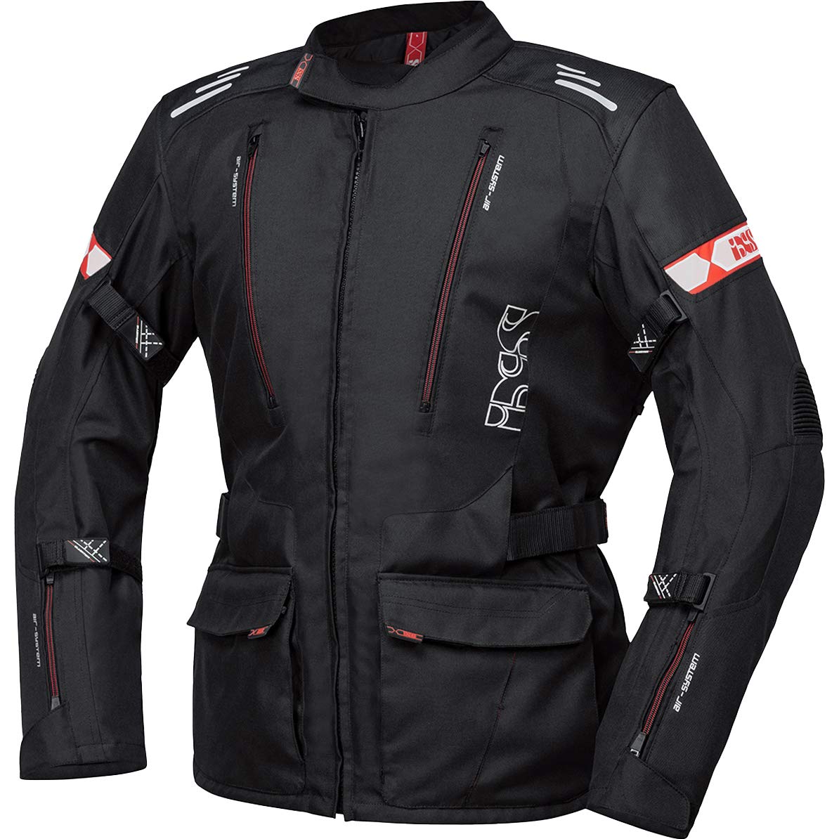 IXS Lorin-ST Giacca tessile moto, nero/rosso, L