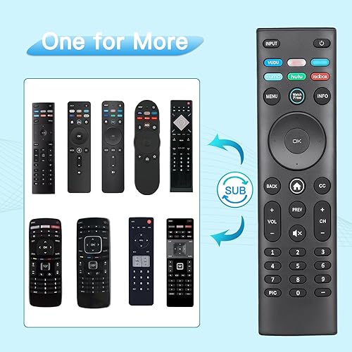 Miniatura 3 de Control remoto universal XRT140 para VIZIO Smart TV Remoto Reemplazo XRT136 XRT260 XRT270 DEMPVPX Series Smart TV con 6 botones de acceso directo,