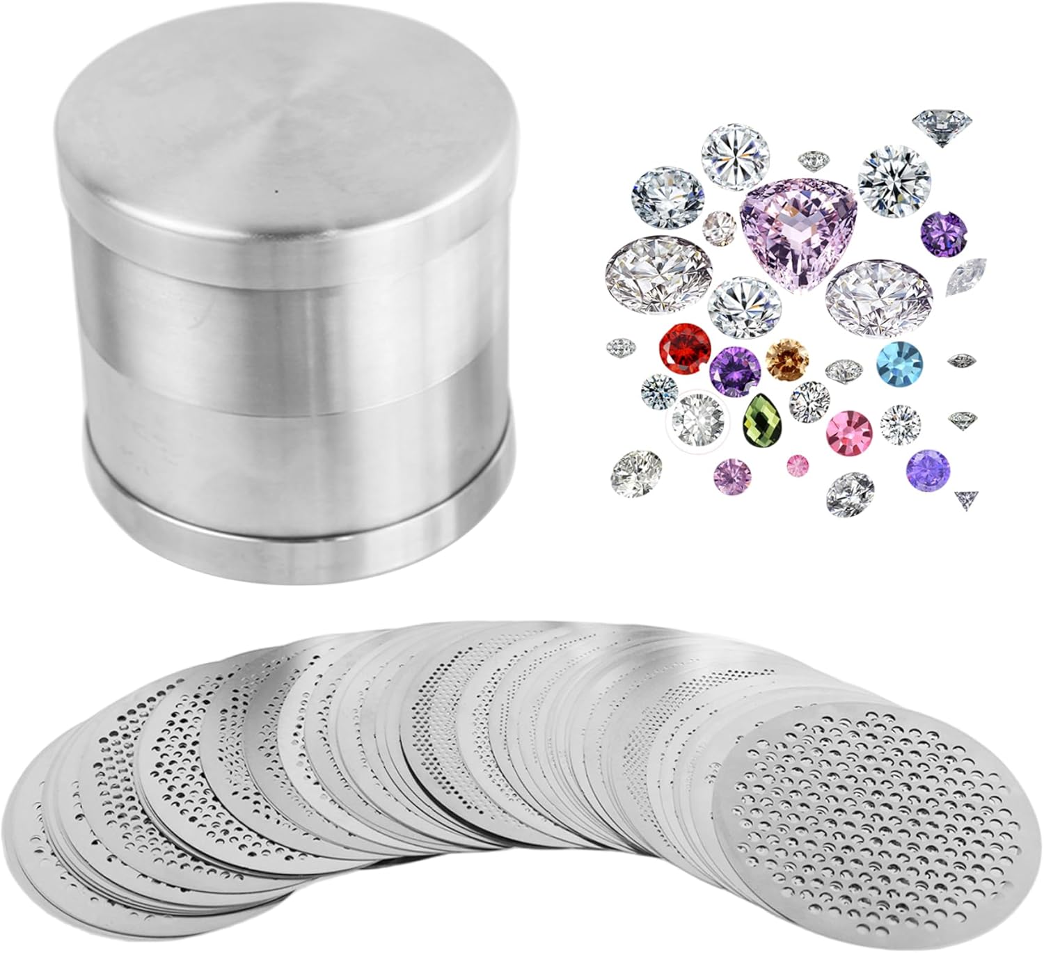 Bead Sorter Sifter 48mm Stainless Steel Sieve, Fine Mesh Jewelry Making Tools for Diamond Sorting and Stone Sizing Art_Supplies..