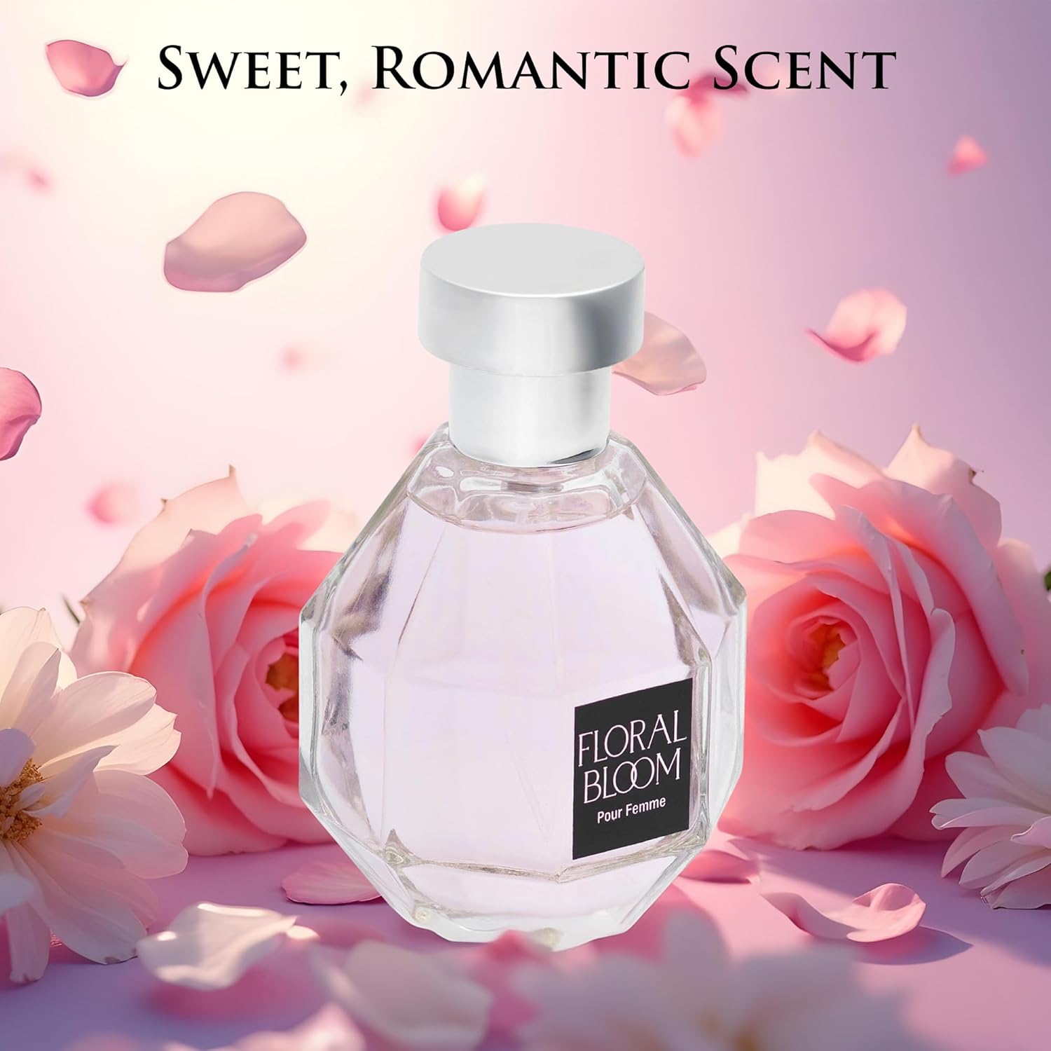 Floral Bloom for Women Eau De Parfum- Oriental Floral Fragrance - Top Notes of Bergamot, Osmanthus & Tea - Mid Tone of Orchid & Jasmine - Base of Patchouli, Musk & Vanilla - Elegant 100ml Bottle - Image 3