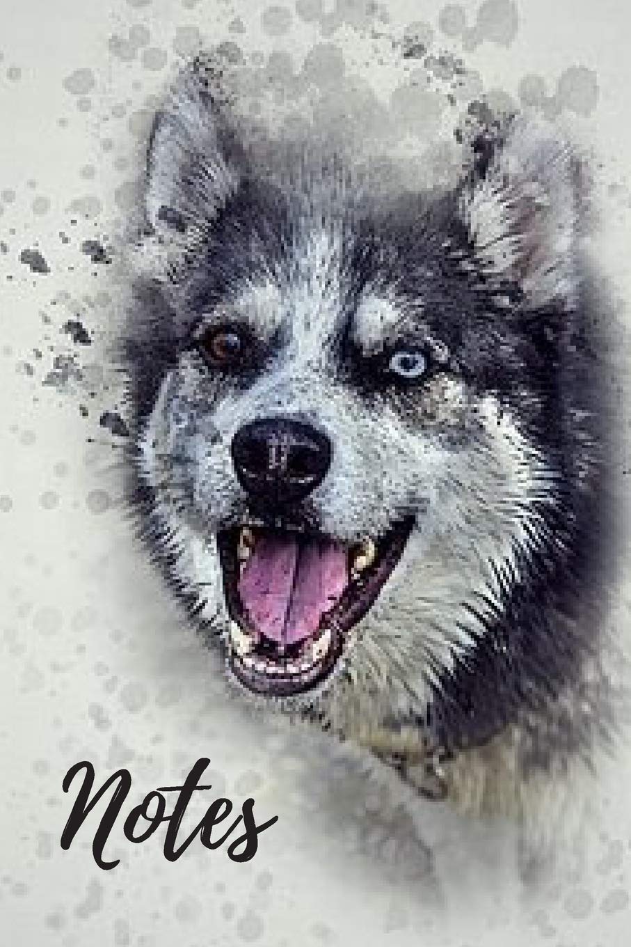 Husky Notebook: cute siberian huskies gift for animal and dog lovers (blank lined notebook) best for writing notes and ideas for home use, work or a ... / journal for journaling / husky journal