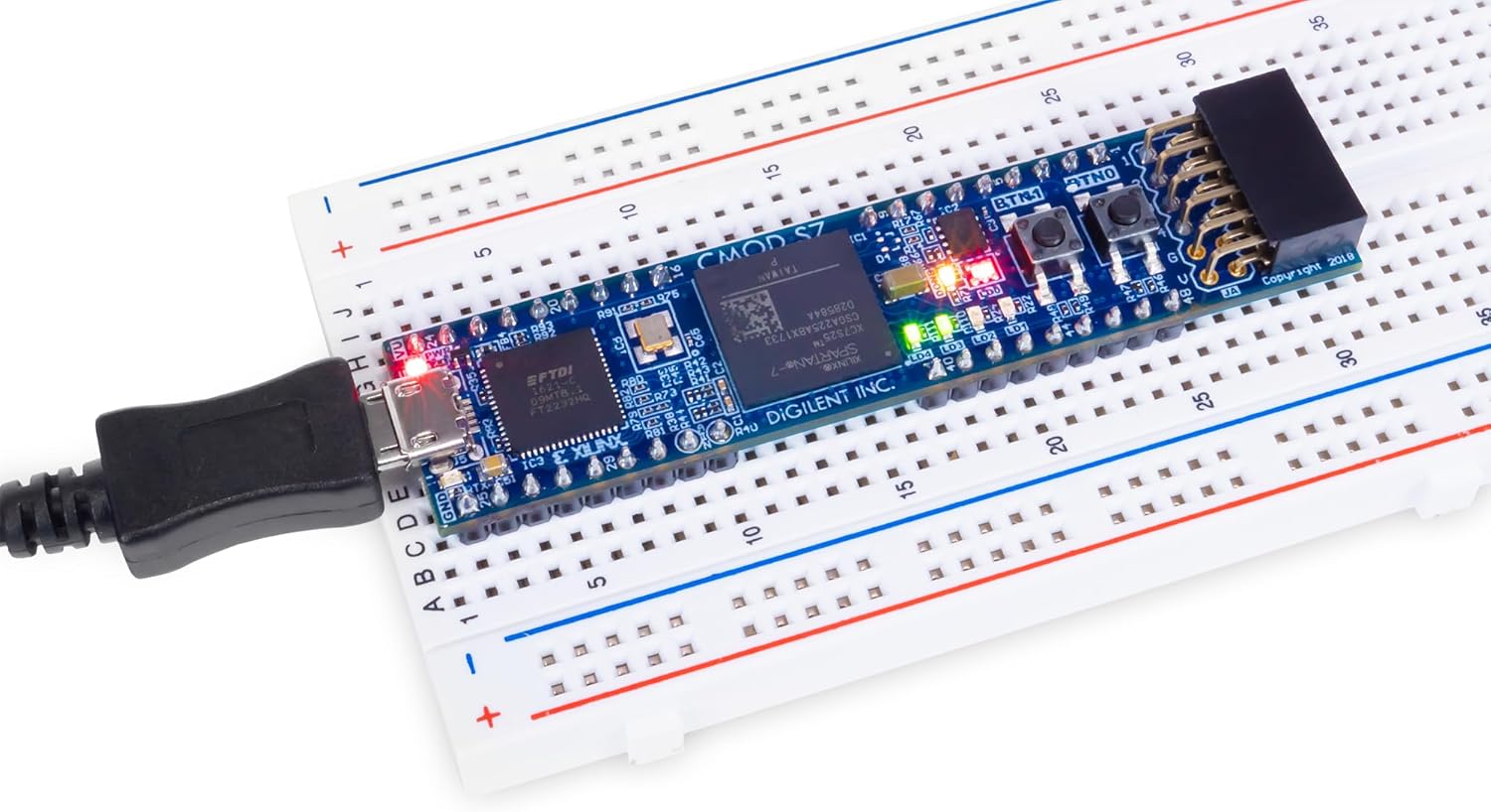 Cmod S7: Breadboardable Spartan-7 FPGA Module