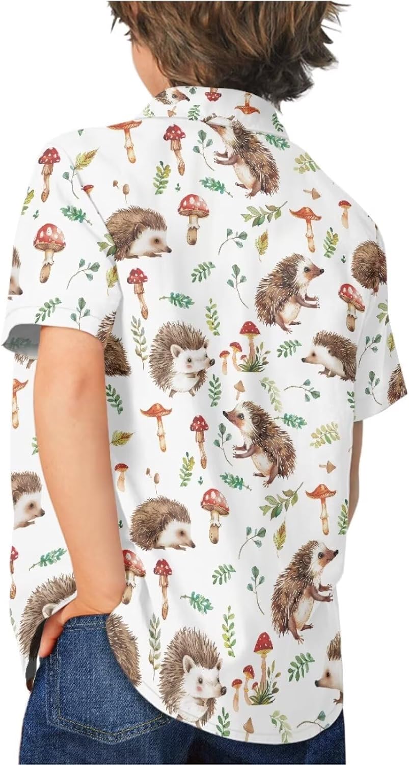 PinUp Angel Kids Hawaiian Shirt Funky Unique Graphic Short Sleeve Casual Beach Party Button Down Shirt image 2
