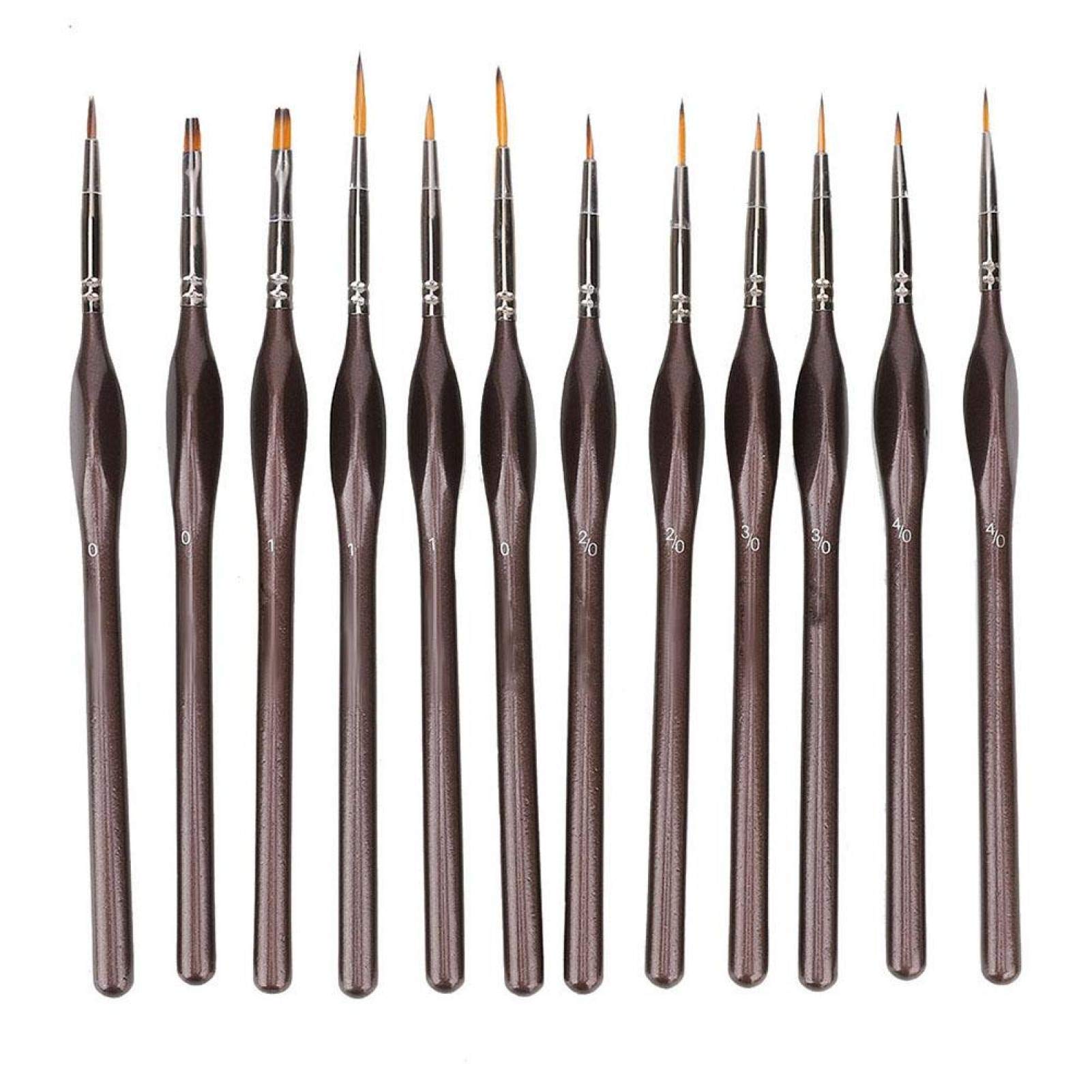 12 szt. ma?y miniaturowy zestaw p?dzli do malowania pins delikatna wk?adka szczotki do malowania artystycznego zestaw narz?dzi do malowania z torb? do Paintbrushes