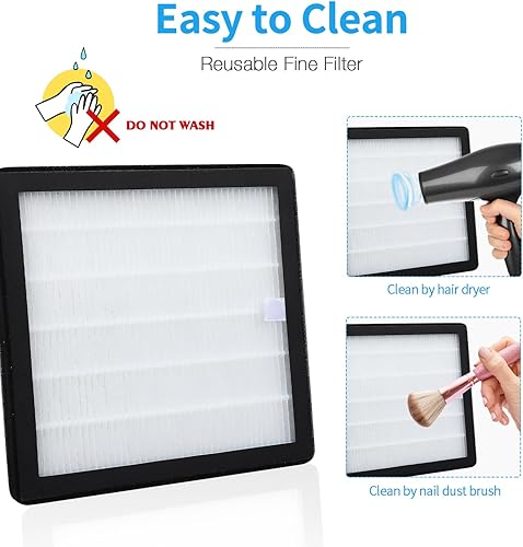 Miniatura 6 de LVCHEN Colector de polvo de pulido dental - Extractor de polvo de 60 W, potente succión de polvo de vacío de uñas con ventilador y LED de doble