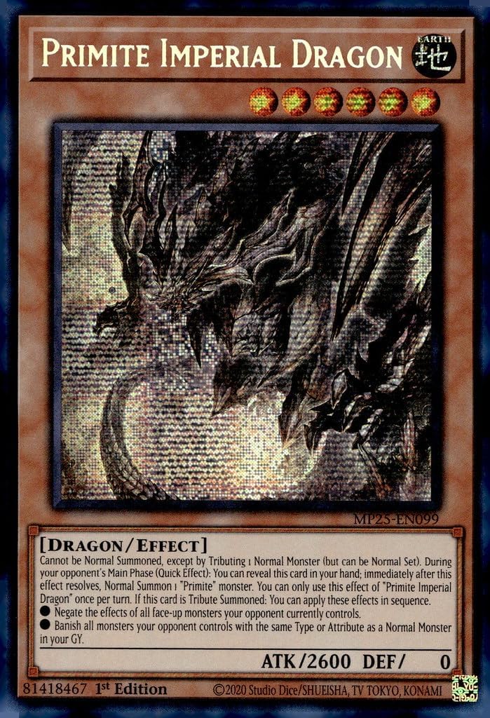 Primite Imperial Dragon - MP25-EN099 - Prismatic Secret Rare - 1st Edition