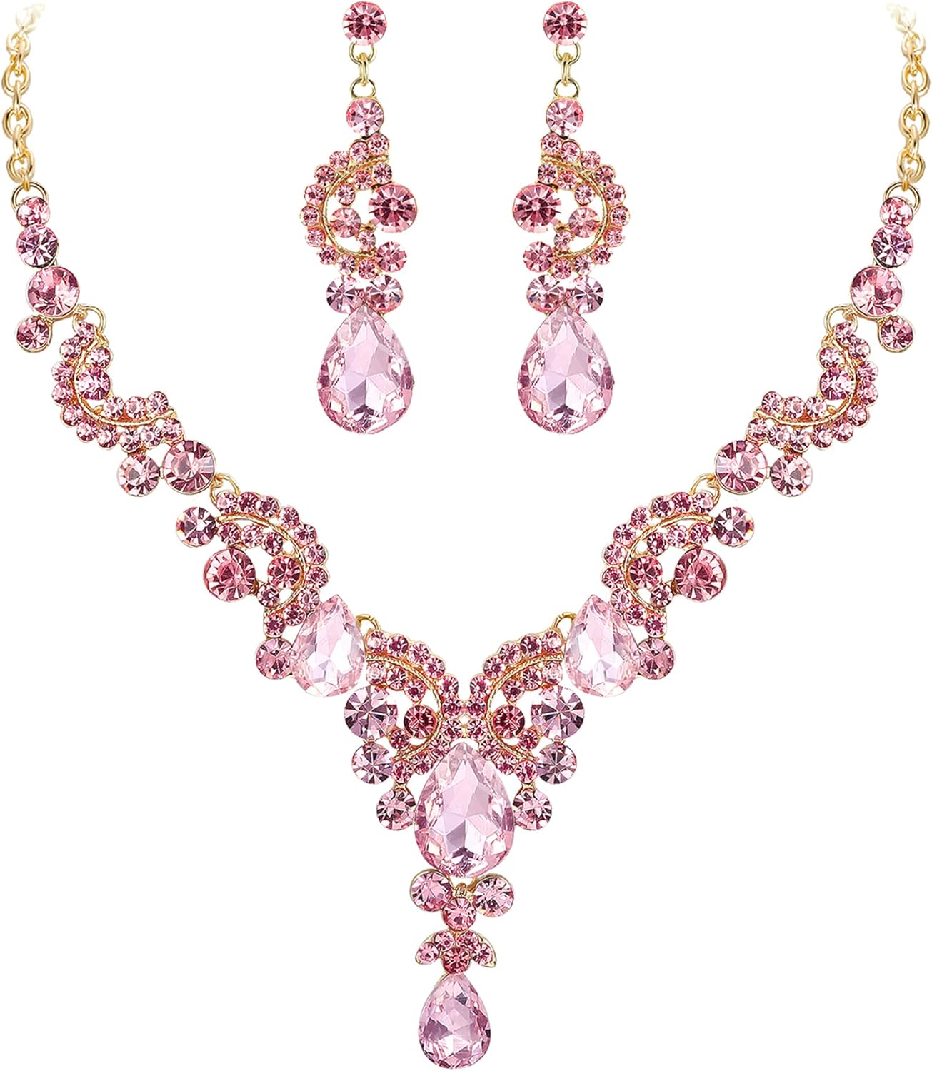 2pcs_Pink Gold-Tone