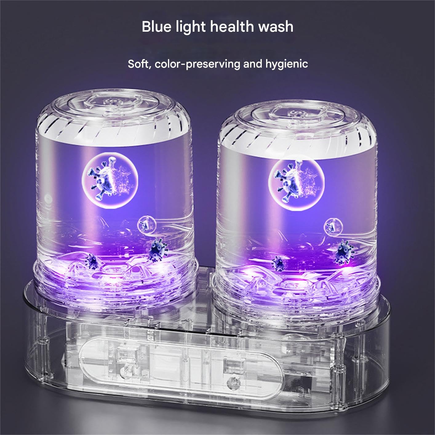 NUEAYMS Fregadero de doble cubo, cubo de lavandería, limpieza potente para ropa delicada, calcetines, electrodomésticos, doble cámara