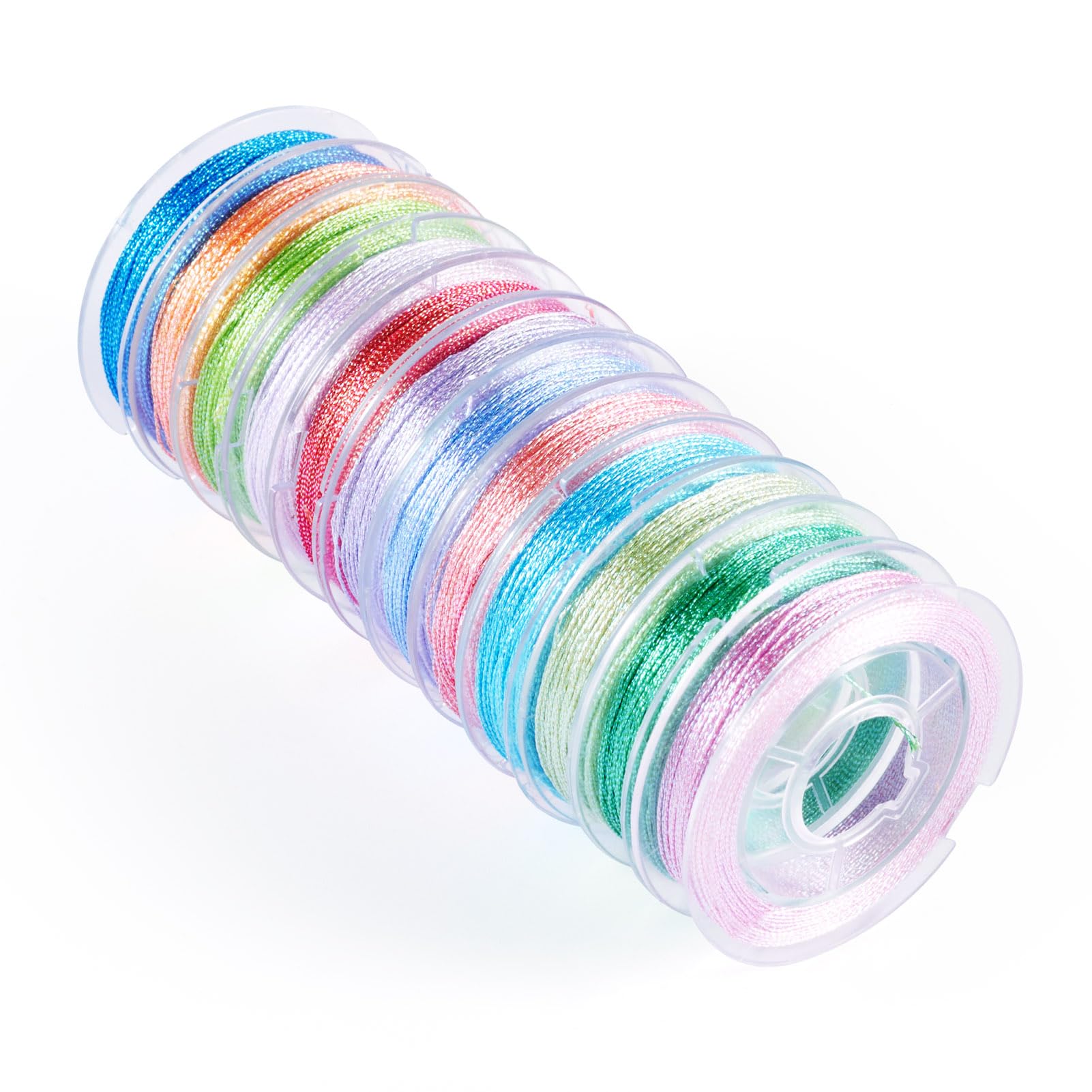 Cordon métallique torsadé arc-en-ciel 1mm pour fabrication bracelet