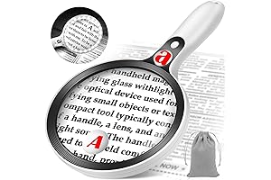 10X 25X 45X Handheld Illuminated Magnifying Glass for Low Vision Seniors