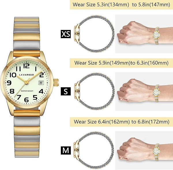 Elegant Gold Watches for Women Small Analog Watch, Waterproof Ladies Watches with Stainless Steel Expansion Band and Luminous Dial - Fashionable Christmas & Birthday Gifts for Women