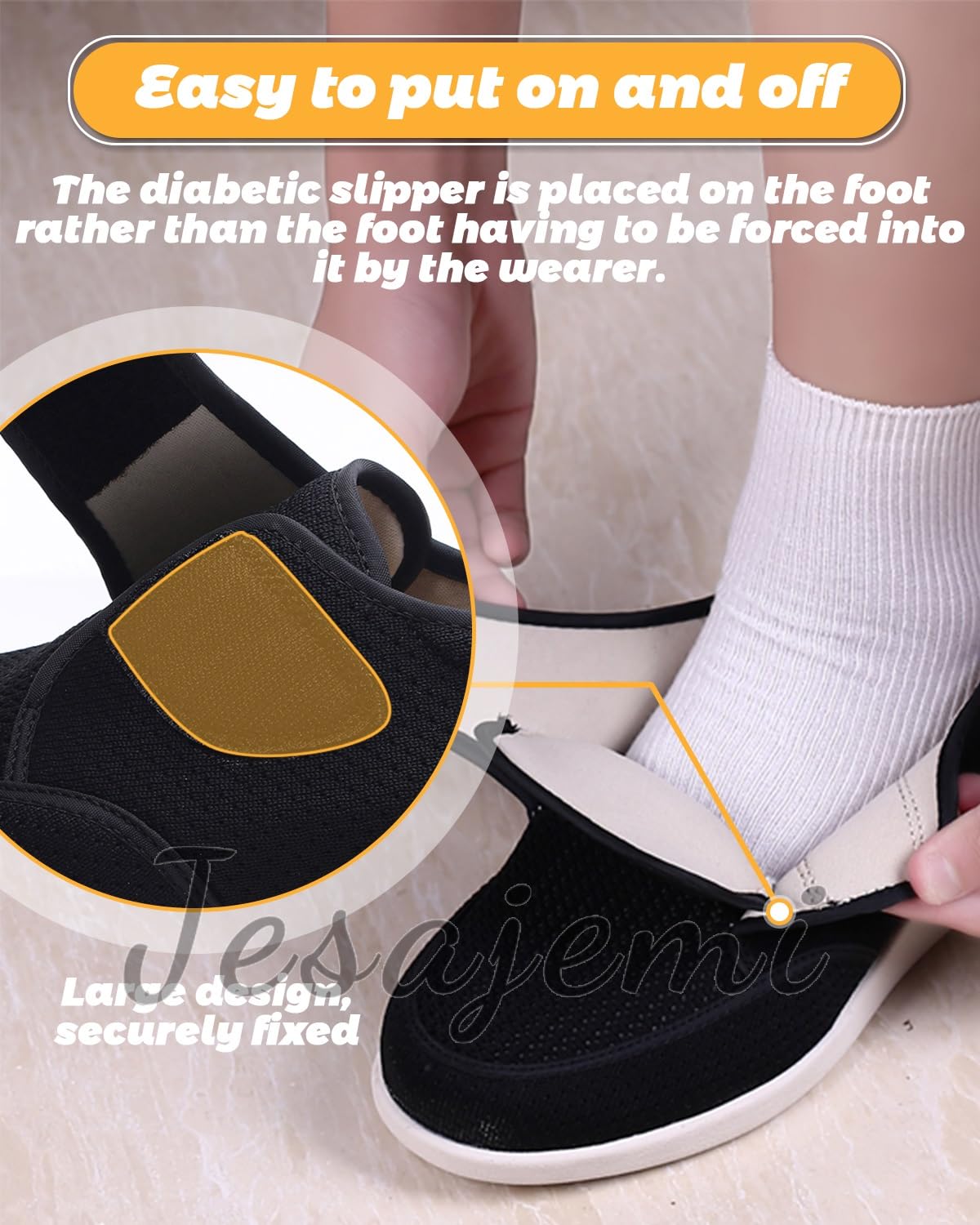 Zapatillas Cómodas Ancho Especial Zapatos Pies Anchos | Ajustables, ligeros y transpirable, suela antideslizante, alivia dolor plantar, ideal pies hinchados, juanetes y recuperación