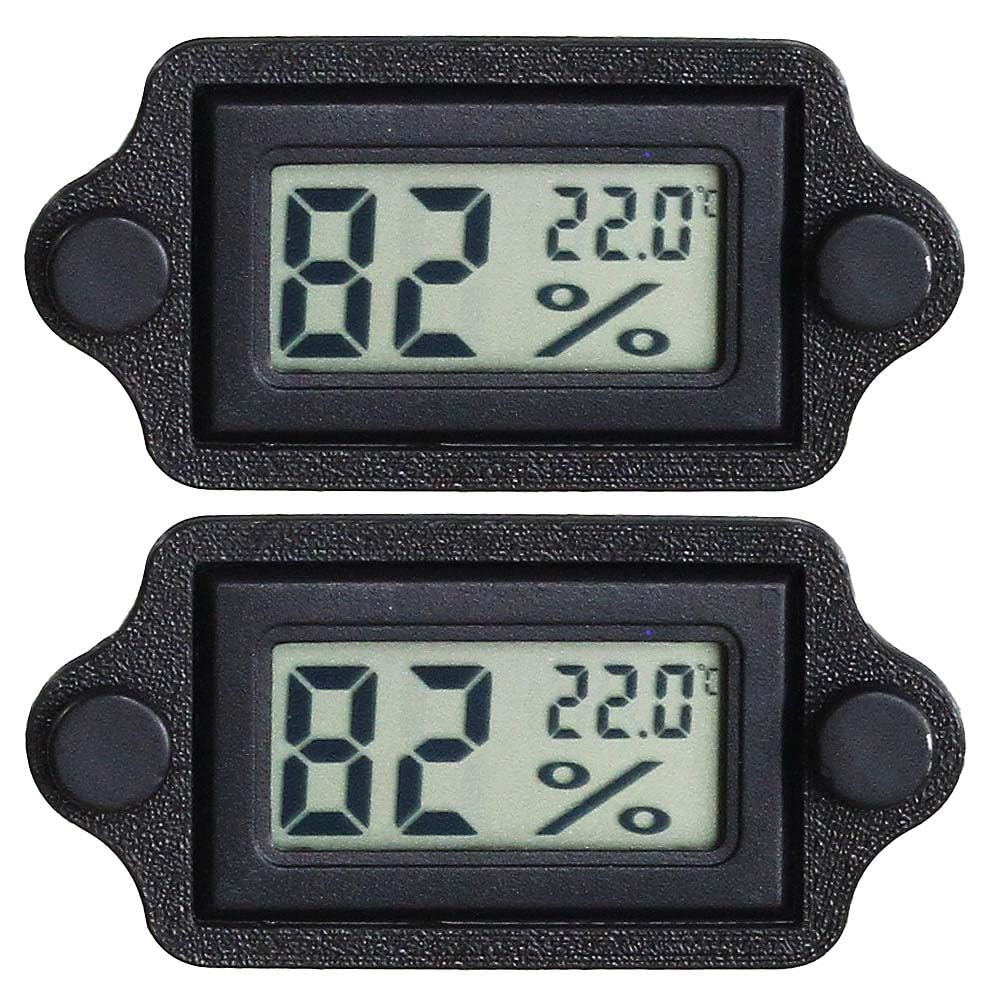 2PCS Magnetic Temperature and Humidity Monitor Jumping Spider Enclosure Accessories Digital Thermometer Hygrometer Gauge for Reptile Terrarium Tanks, Gecko Bearded Dragon (Rectangle) image 5