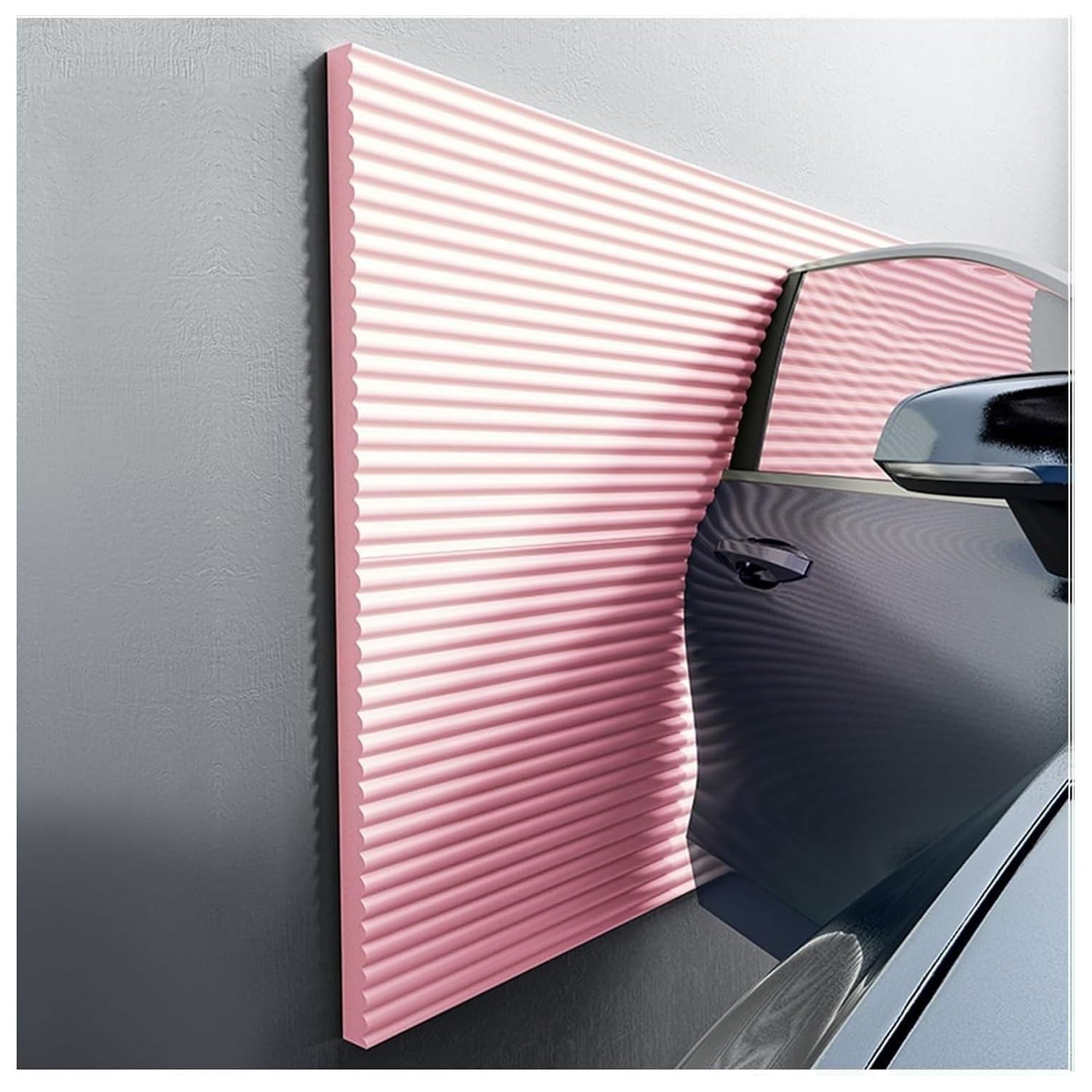 Protector Parking Esquina, Protector Garaje Pared Rollo, Protector Columna Parking Metal, 200x20/500x20 cm, Autoadherente, Evita Golpes y Arañazos(Rosa,500x20cm)