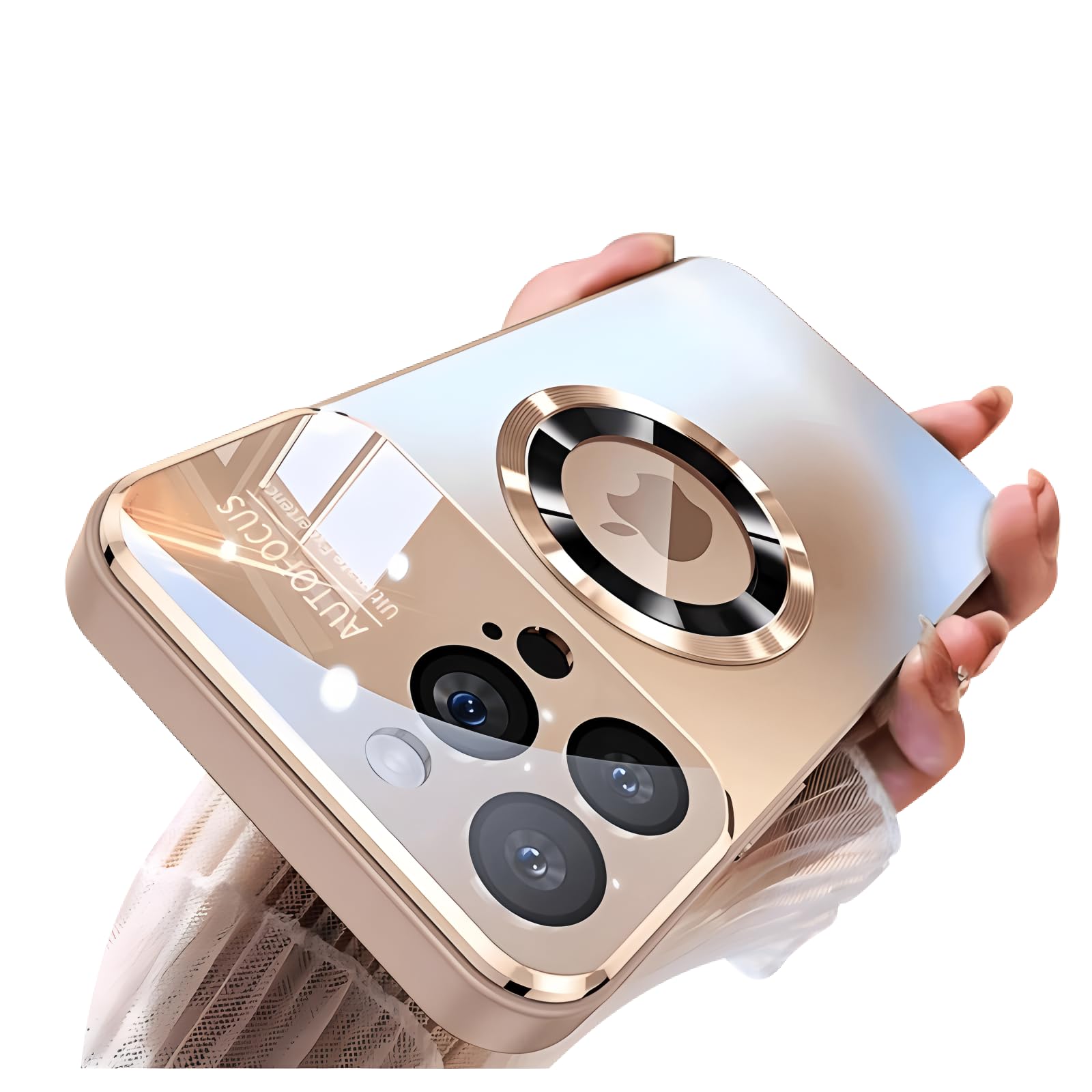 Doulings Magnetic Series Design for iPhone 14 Pro Max Case,[Compatible with MagSafe][Military Drop&Full Camera Lens Protector] Large Window Logo View