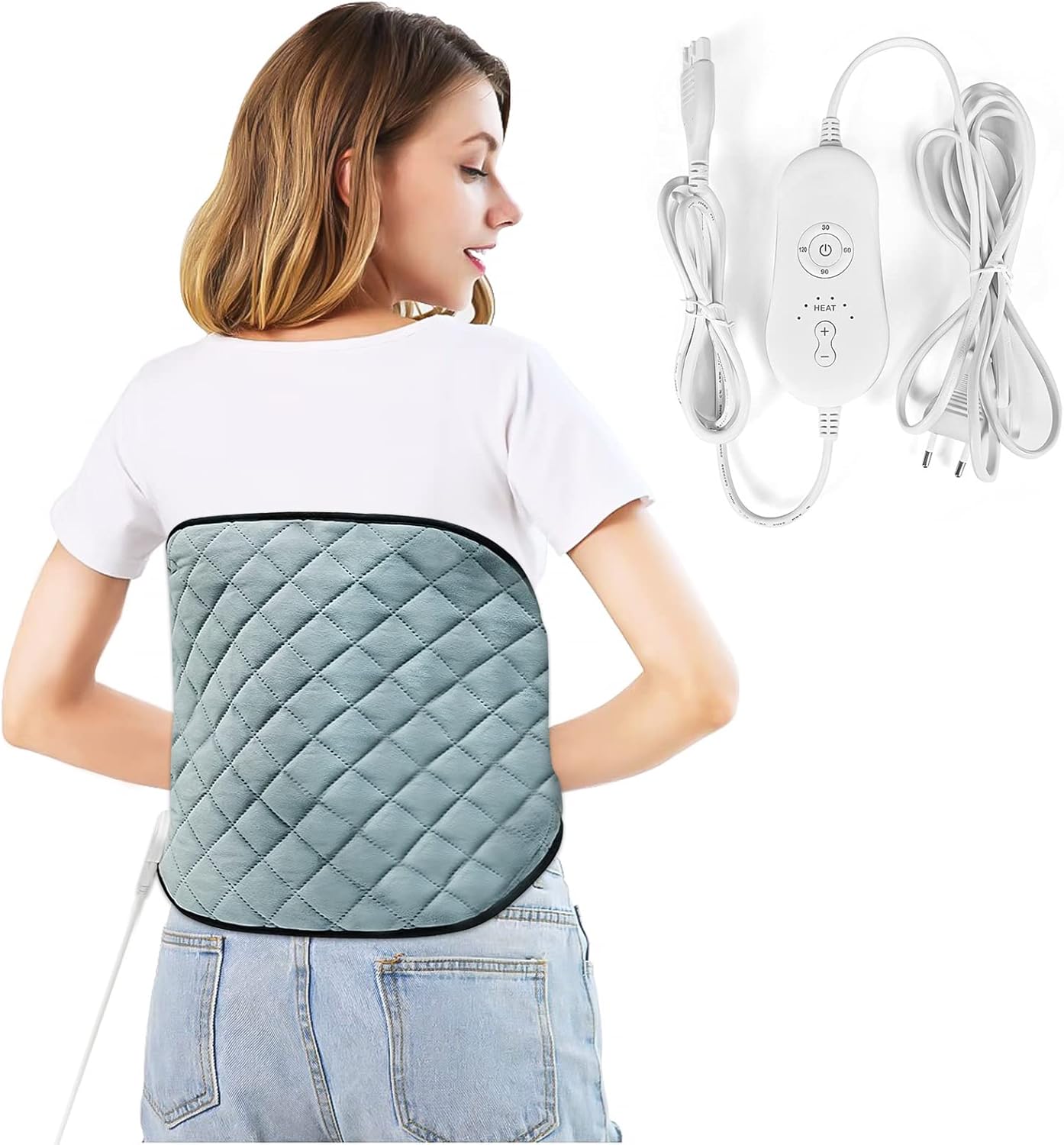 Gabrella Heating Pad for Back Pain, Back Heating Pad with Adjustable