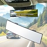 BOOMIBOO Rear View Mirror, Interior Clip-on Wide Angle Panoramic Rear Mirrors, Universal 11.81 Inch Panoramic Convex Rearview Mirror, Cars Accessory, for Cars,SUVs,Trucks, Various Kinds Vehicles
