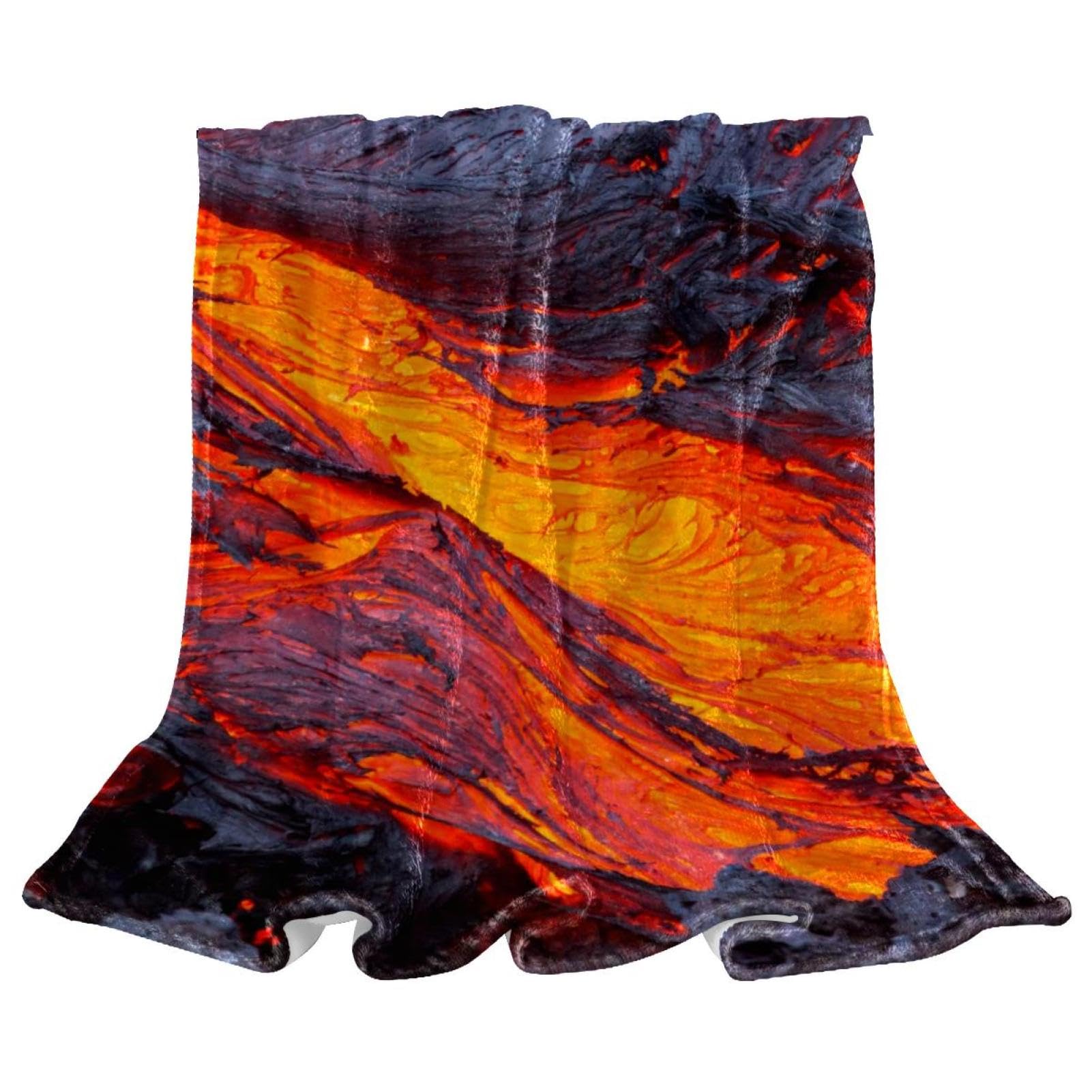 Couverture polaire Magma contre le froid hivernal avec ce plaid doux pour lit et canapé