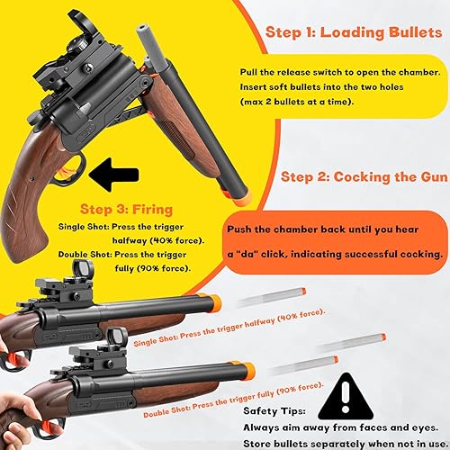 Miniatura 2 de Pistola de pellets de bala suave de proyección, bola de bala realista, pistola de espuma de dardos, rifle de francotirador con alcance que se ven