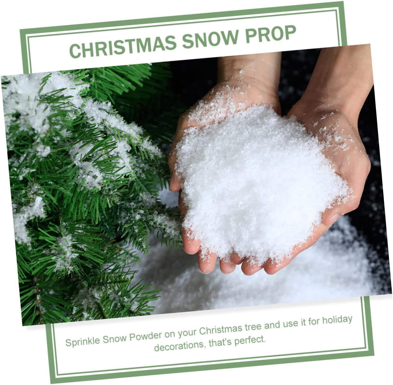 SHOWERORO 1set Christmas Artificial Snow Powder Simulation Snow for Home Decorations Realistic Atmosphere for Parties and Indoor Scenes