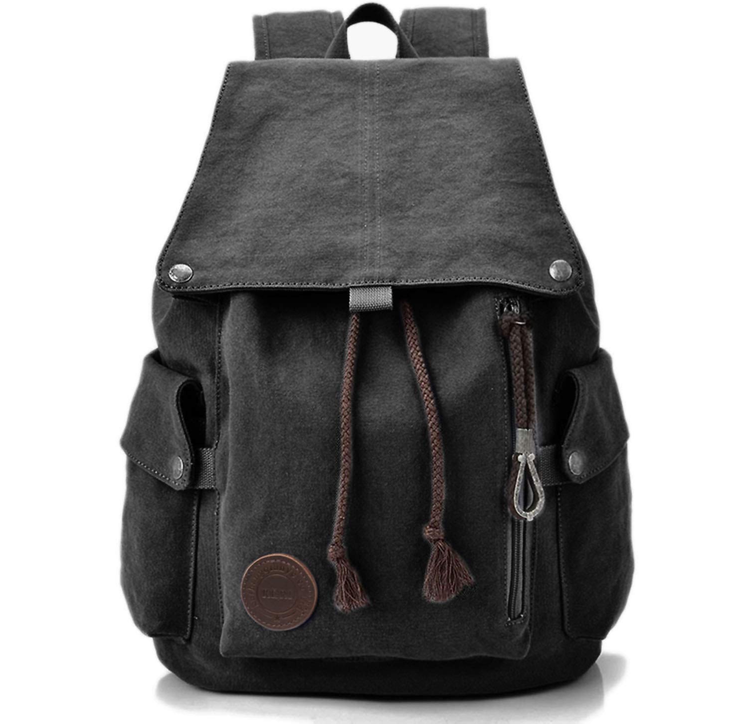 Cooleaf Canvas Canvas Rucksack Vintage für Outdoor Camping Ausflug Sports Universität Rucksack Wanderrucksack Schulrucksack Herren Damen Mädchen Jungen Teenager Rucksäcke