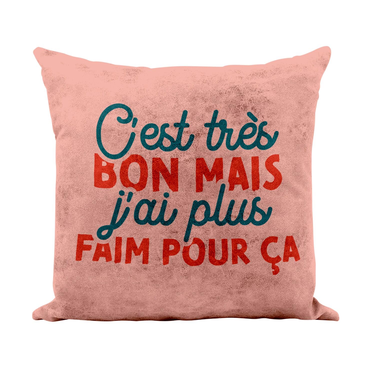Coussin similicuir rose pour rénover un canapé usé avec humour et style pop