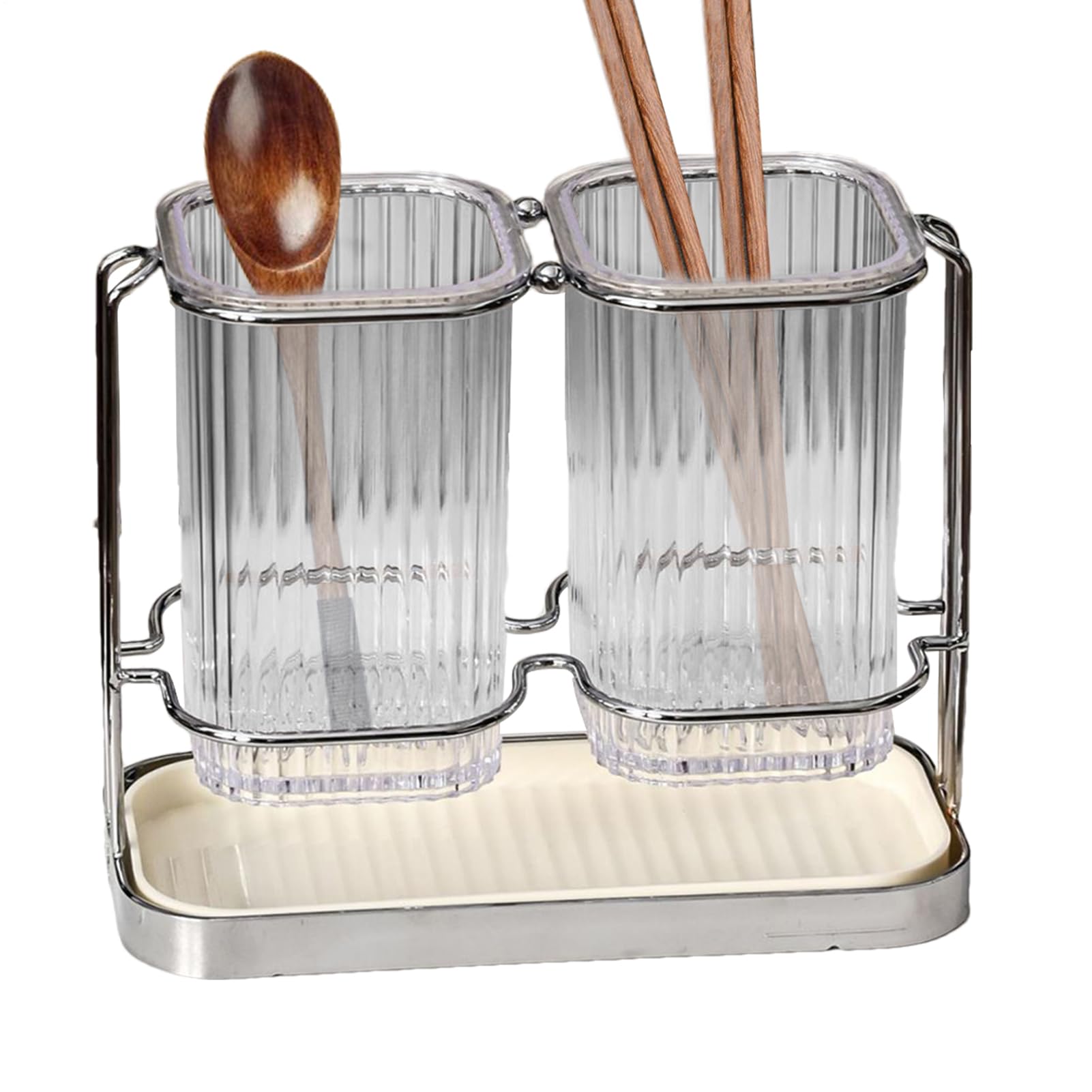 Porte-baguettes de cuisine transparent à grande capacité pour un séchage rapide