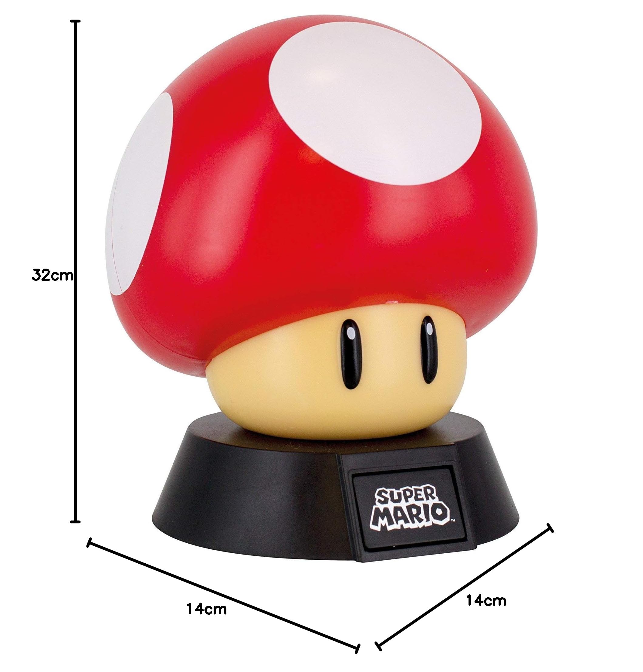 Paladone 1Up Mushroom Icon Light con licencia oficial de Nintendo Coleccionable, ideal para dormitorios de niños, oficina y hogar, mercancía de juegos de cultura pop, 1 W, verde