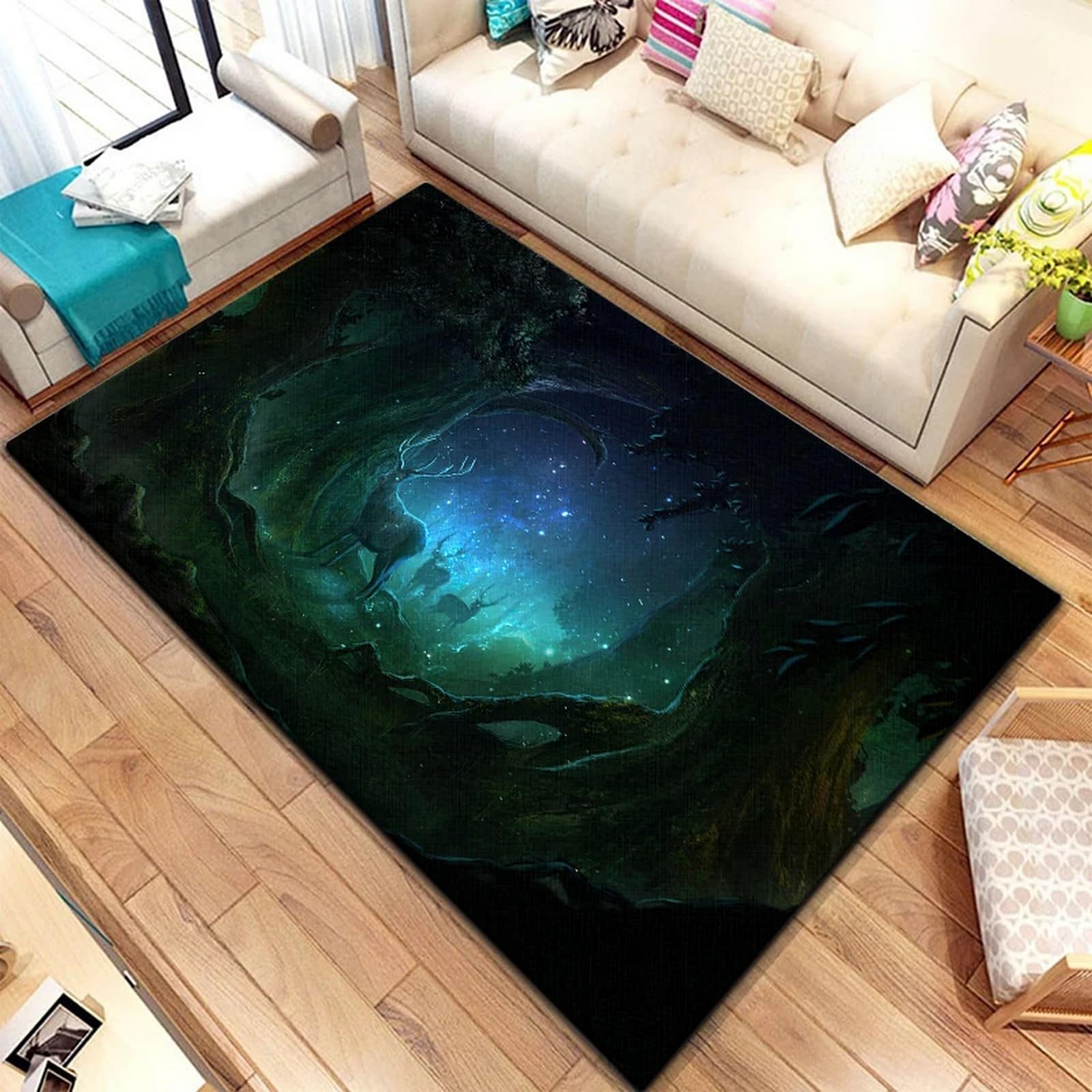 Tapis de salon wapiti des forêts pour créer une ambiance chaleureuse dans la chambre des enfants