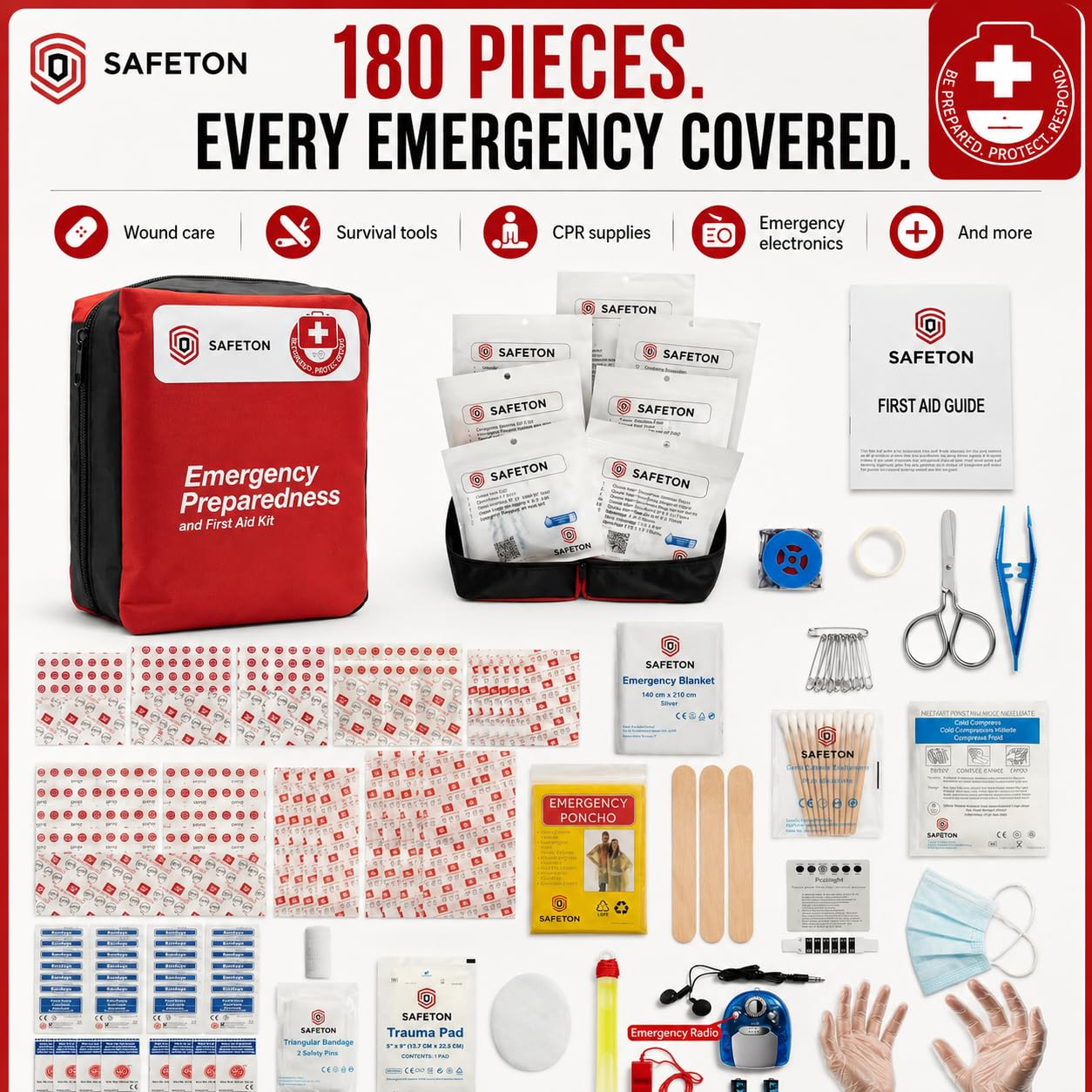 Kit de emergencia First Aid Kit: Añadir al equipo de camping, hogar, dorm, equipo de supervivencia y equipo, caza, accesorios de camping, kit de supervivencia para coche, accesorios de viaje