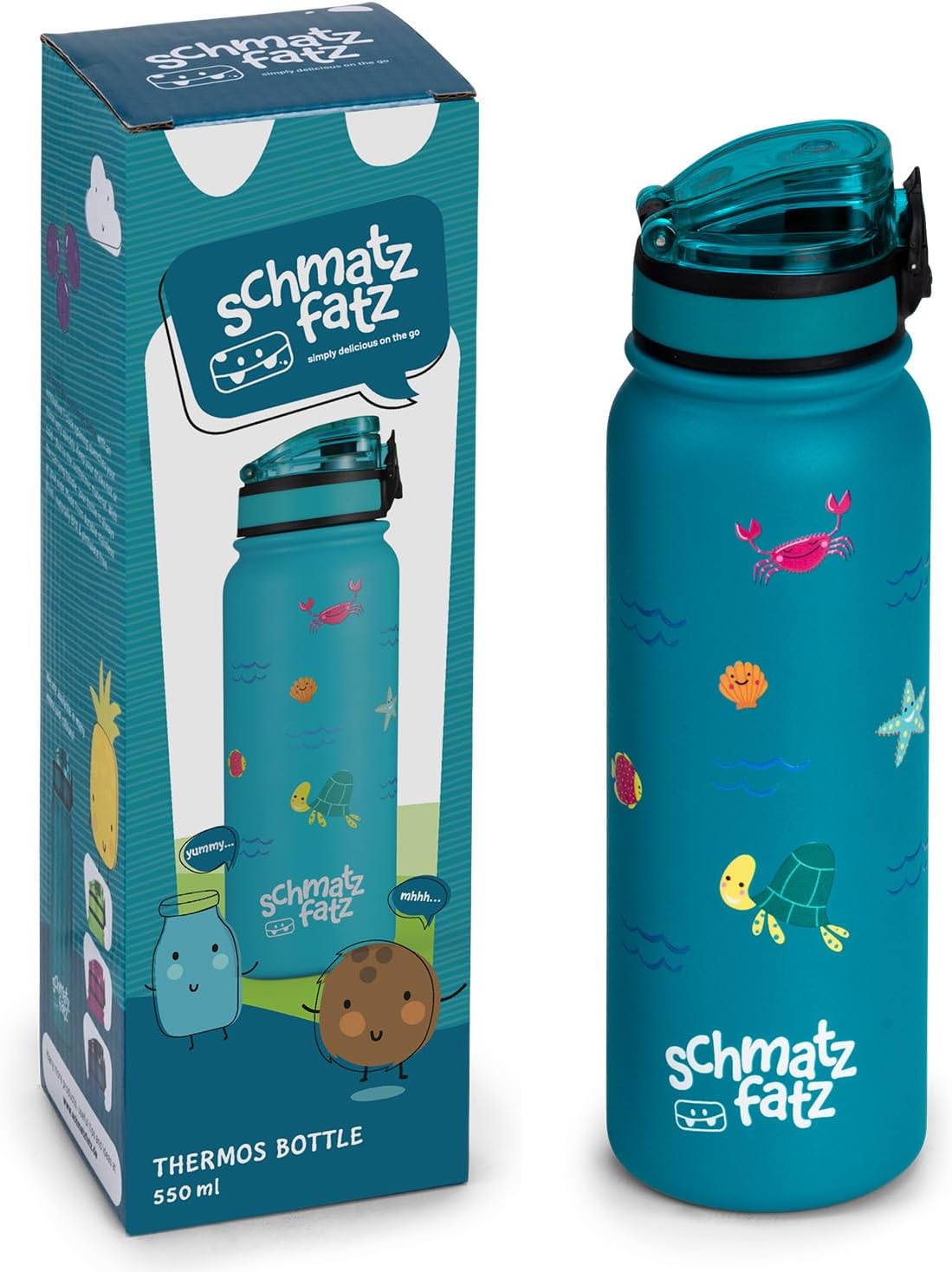 Spannende Schmatzfatz Trinkflasche 350ml Bilder