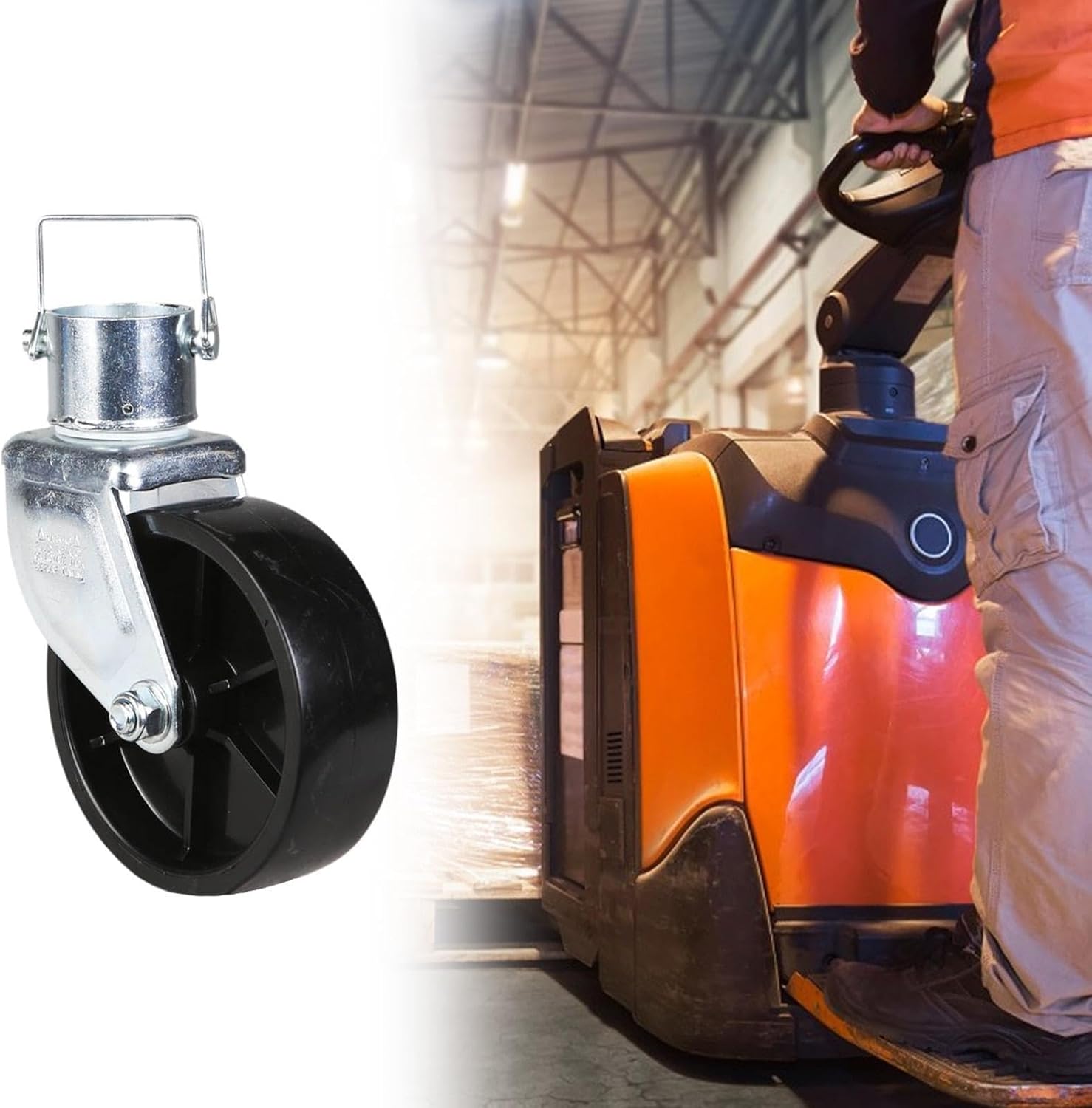 Trailer Jack Wheels - Support Casters, 6 Inch Traile Jack Wheel with Pin Replacing for Boat Hitch Utility Trailer Accessories Repair Part Premium 1200Lbs Capa