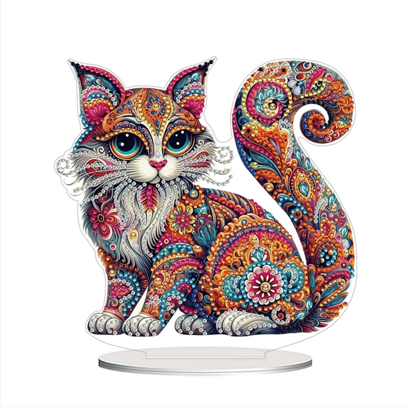 T*o様 DIY Diamond Art Kit ステンドグラス猫箱傷あり中身は Amazon.com: TSRUVYL DIY 3D Diamond Art Painting Kit for Adults Cat