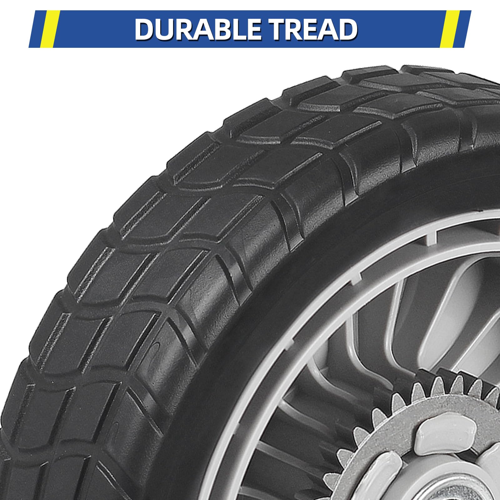 GICOOL Paquete de 4 ruedas HRR216 para cortacésped, 2 ruedas traseras 42710-VE2-M02ZE y 2 ruedas delanteras 44710-VL0-L02ZB para cortacésped Honda HRR216 HRS216 HRT216