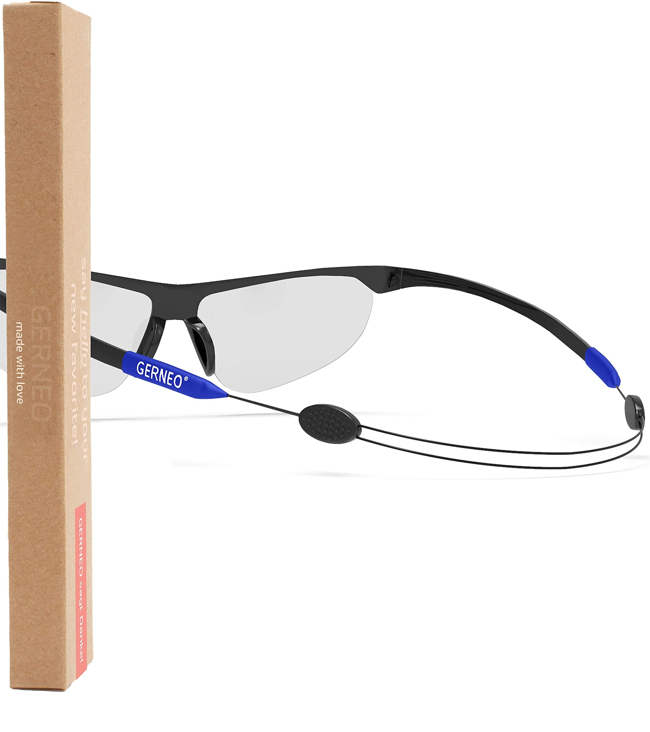 GERNEO® - Sujeción segura – Correa ajustable para gafas deportivas – Correa de gafas y cordón para gafas deportivas impermeable para hombres y mujeres – Sujeción fiable - Banda para gafas para niños