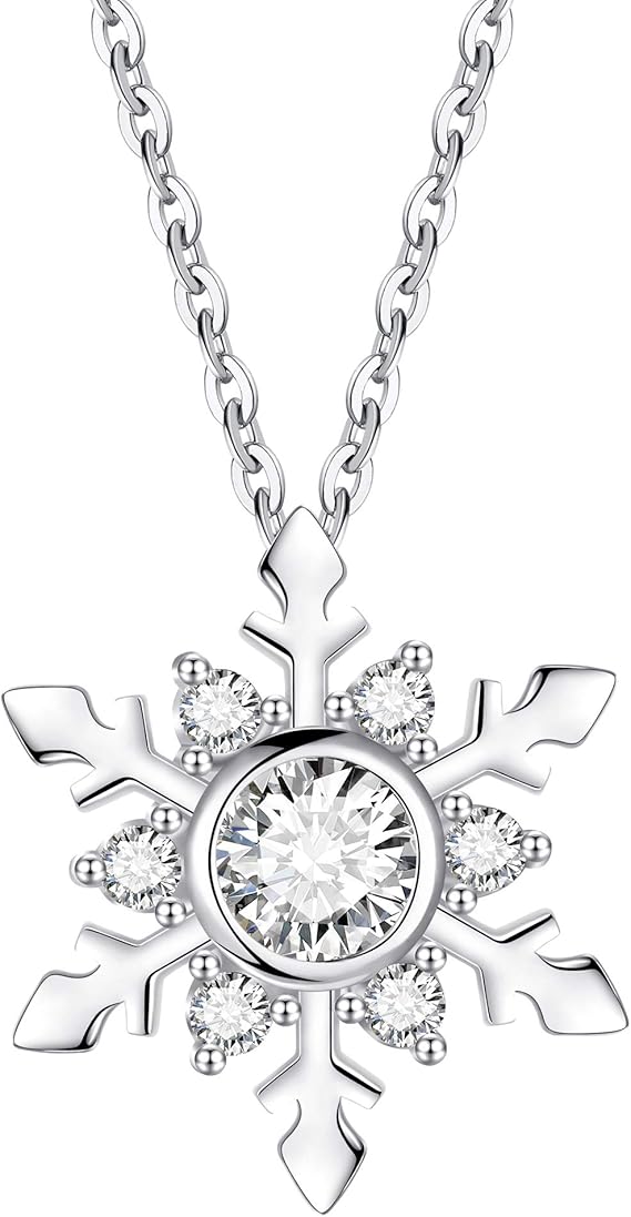 Amazon Zeni ネックレス ペンダント レディース 最高級ジルコニア 雪の花 925シルバー アレルギー対応 人気 女性 アクセサリー誕生日 記念日 クリスマス プレゼント ギフトbox付き Amazon限定ブランド ネックレス 通販