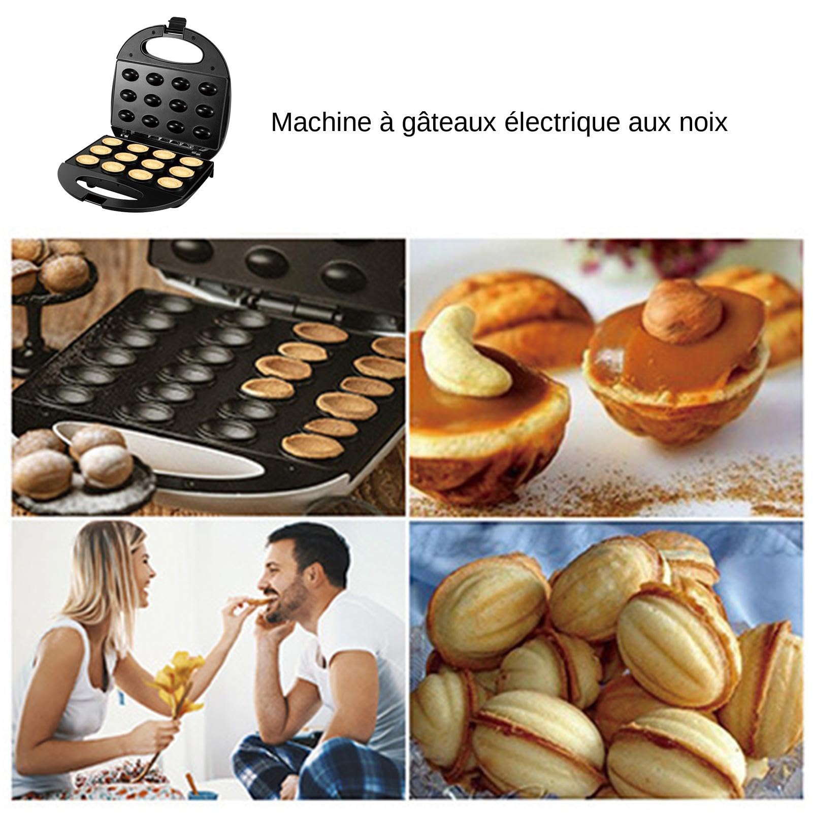 Macchina Per Torte E Biscotti Alle Noci Piastra Da Forno Elettrica | Elettrico Elettrodomestico di cucina per colazione, snack, , waffle e pane