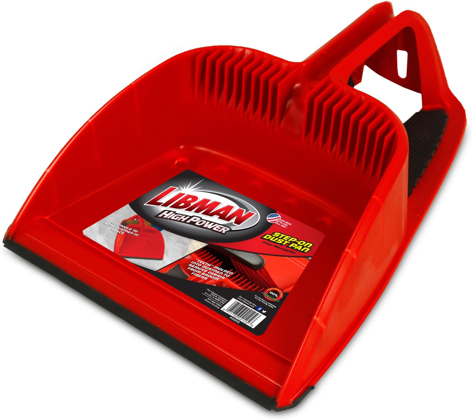 Libman 2125 Step-On Dust Pan with Molded Cleaning Teeth