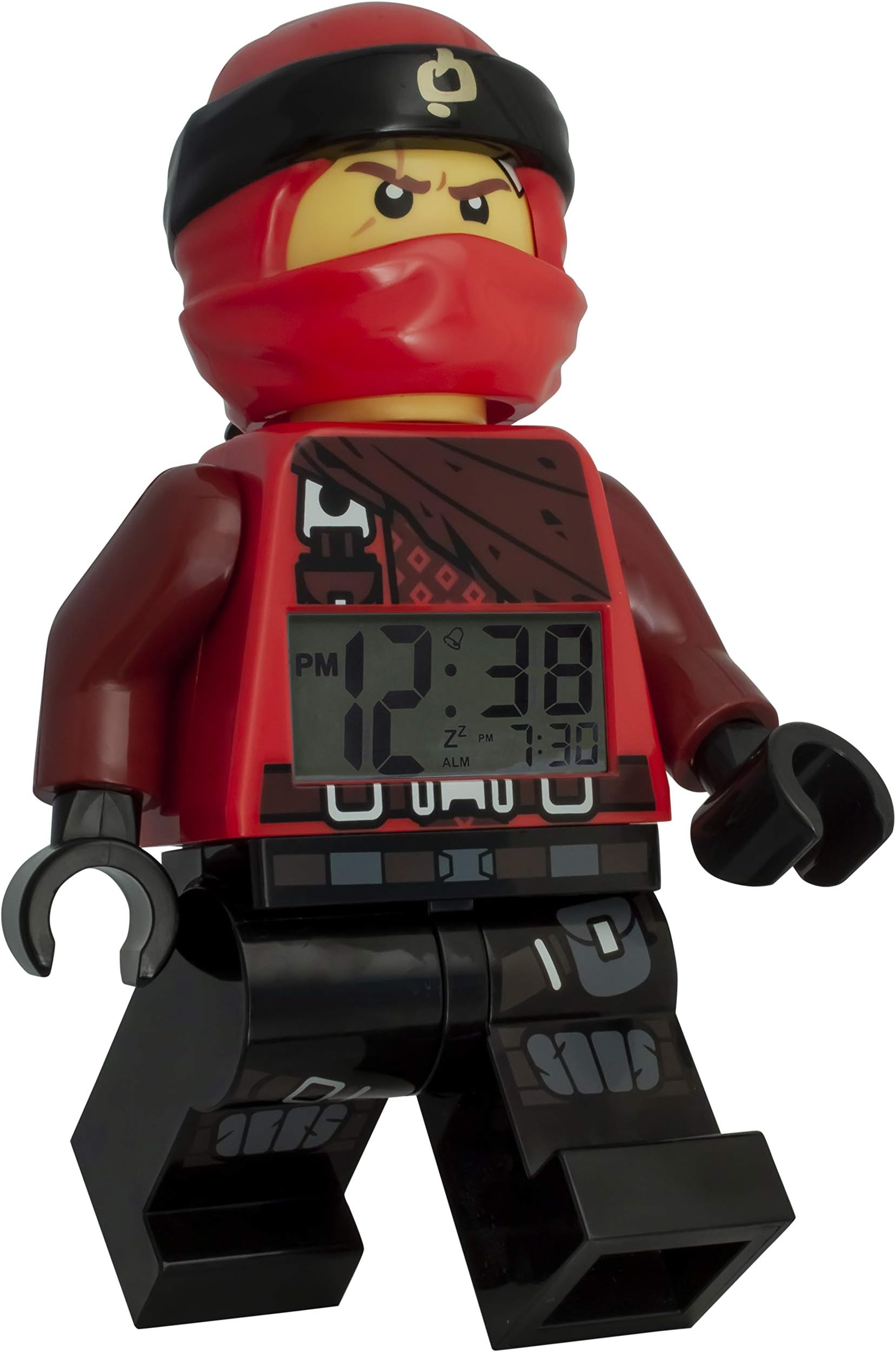 LEGO Ninjago Kai Minifigure (2018) Alarm Clock, 9.5", Red (Model: 9009181)