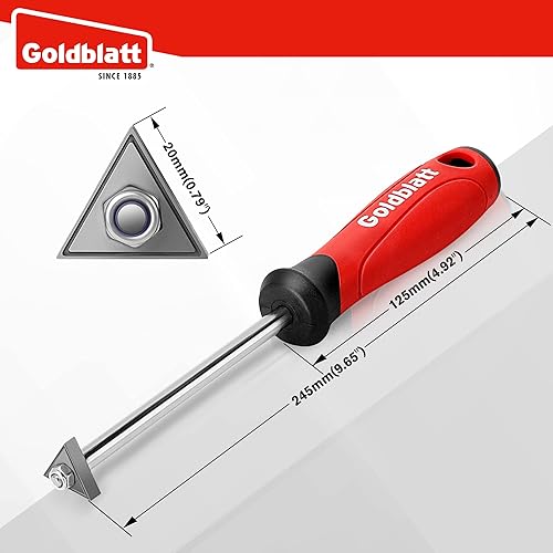Miniatura 7 de Goldblatt Herramienta de Eliminación de Lechada con Punta de Carburo de Repuesto - Limpiador Profesional de Lechada, Removedor de Masilla, Raspador
