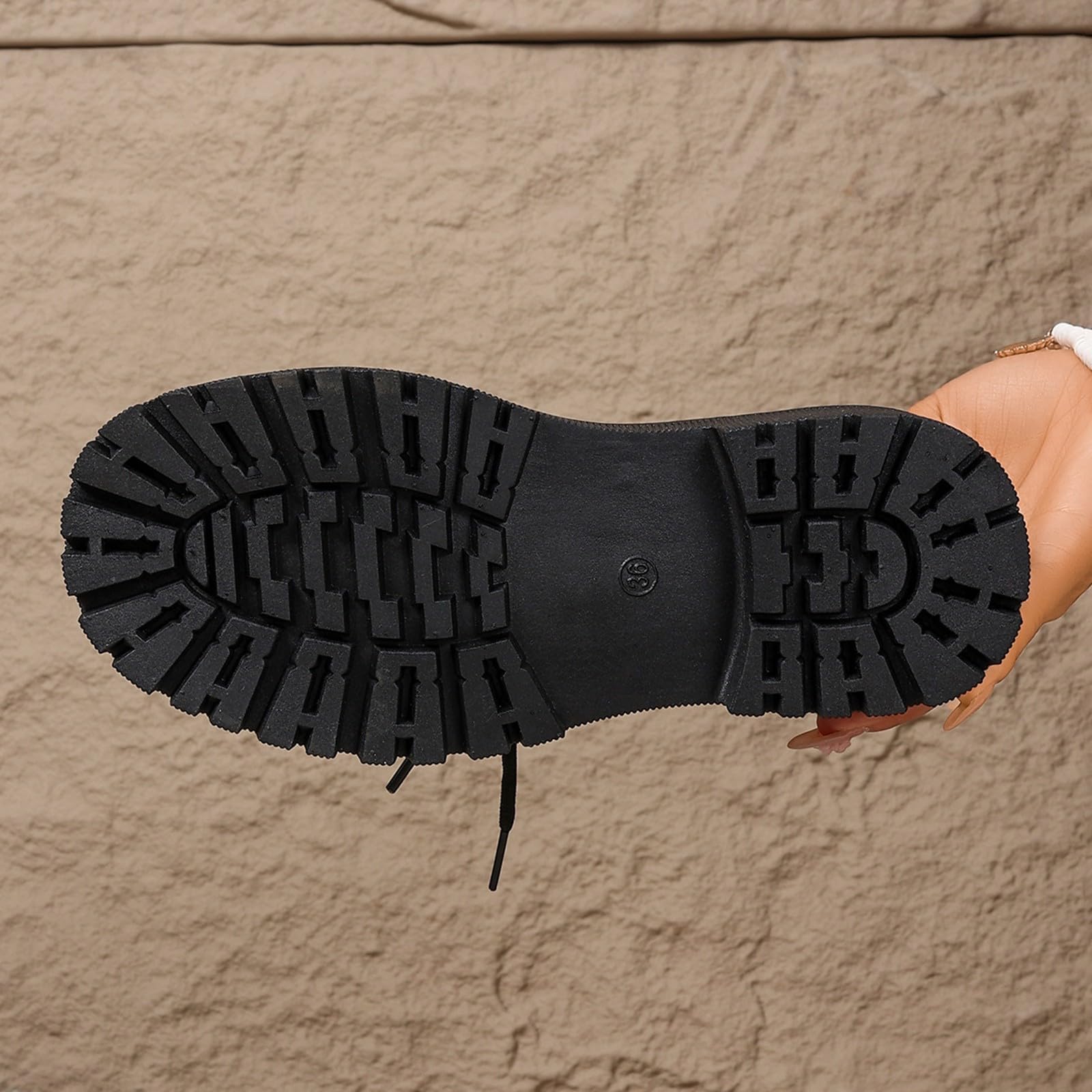Genérico Botines Mujer Vestir Cordones Plataforma Botas Puntera Redonda Elegantes Zapatos Suaves Cómodas Caminar Bota Informales Antideslizantes Botin para Otoño Invierno Trabajo Paseo y Uso Diario