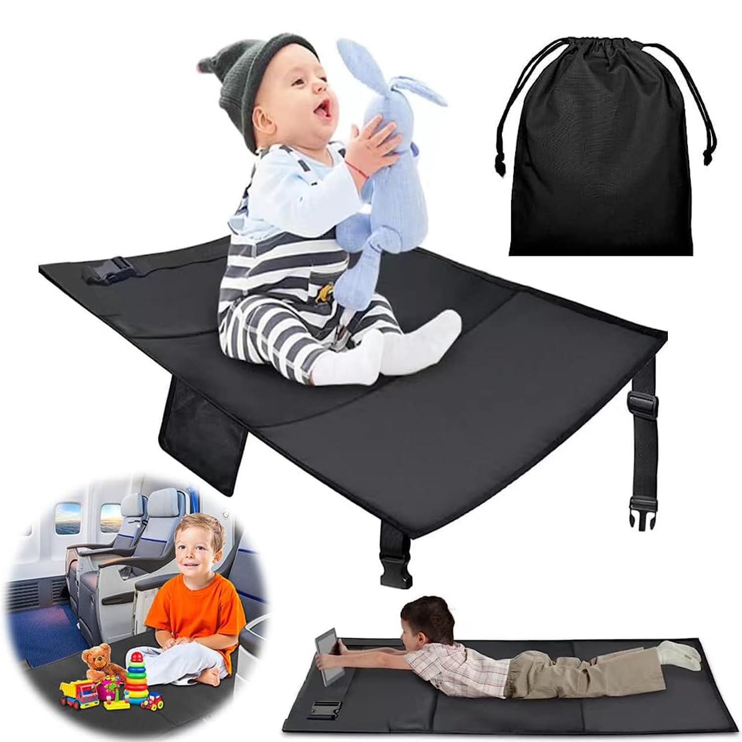 Travel Essentials Reposapies Cómodo y Seguro Coche Niños Reposapies Niños Coche Cama de Viaje Bebe