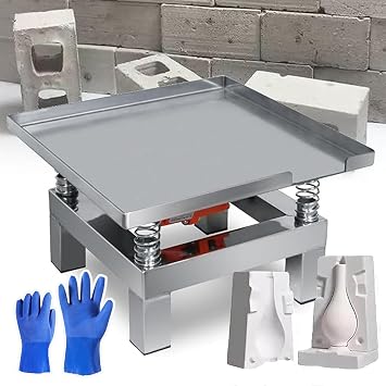 Concrete Vibration Table, Model Plaster Oscillator, Stainless Steel Vibrating Table, Vibration Test Bench, Test Block Vibration Platform, Electric Vibration Test Bench- 3000 Times/Min,13.7x13.7in